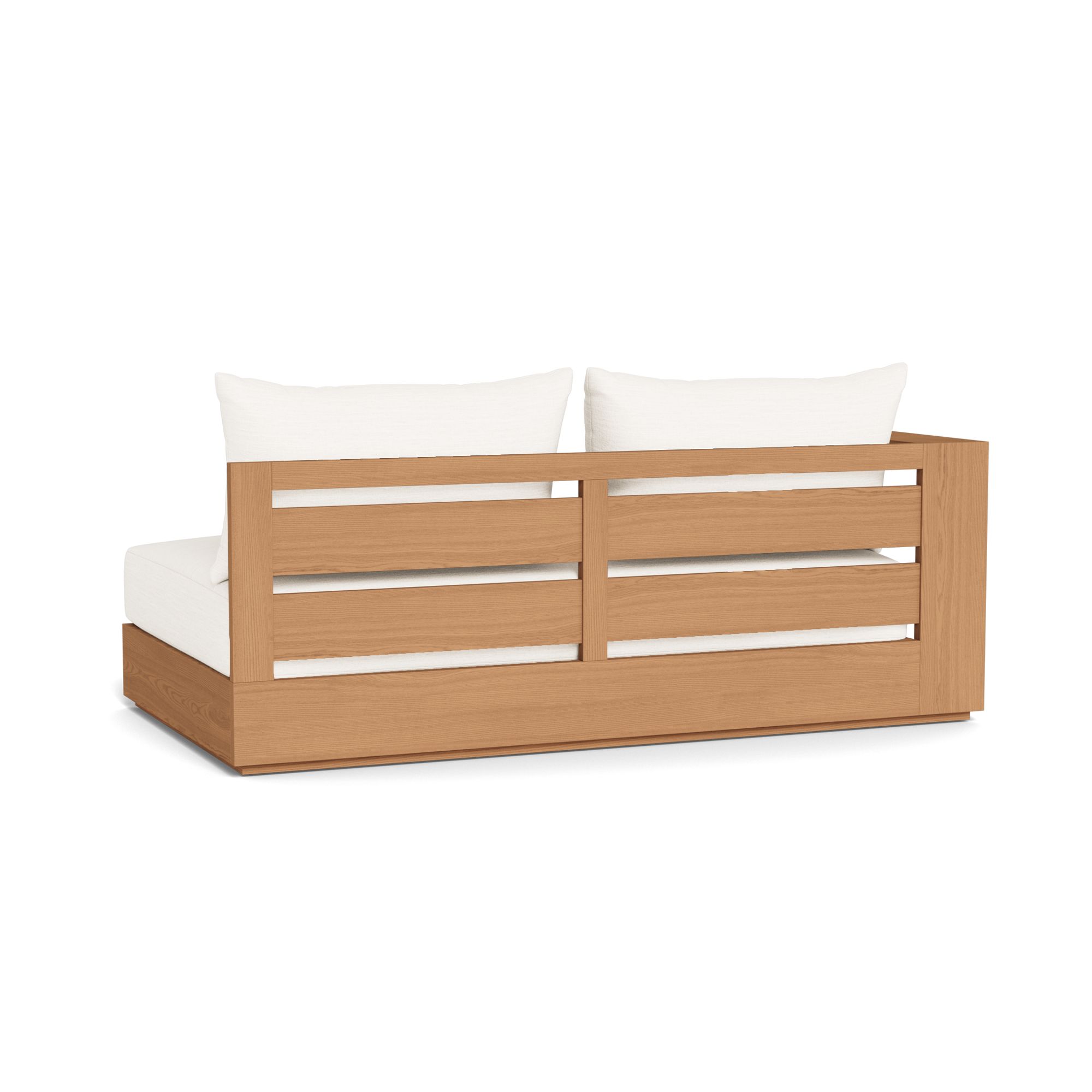 Harbour Hayman Teak 2 Seat 1 Arm Left - Teak Natural, Panama Blanco, Batyline White