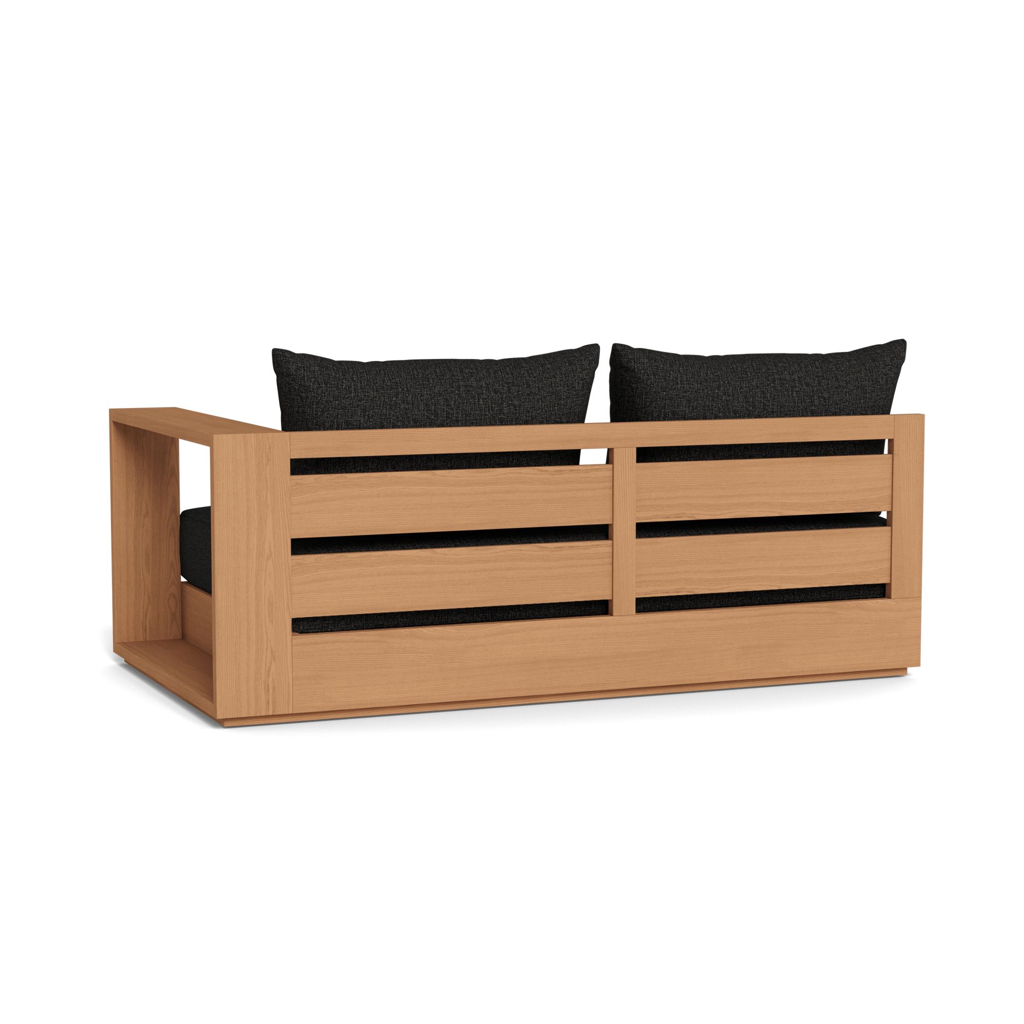 Harbour Hayman Teak 2 Seat 1 Arm Right - Teak Natural, Copacabana Midnight, Batyline White