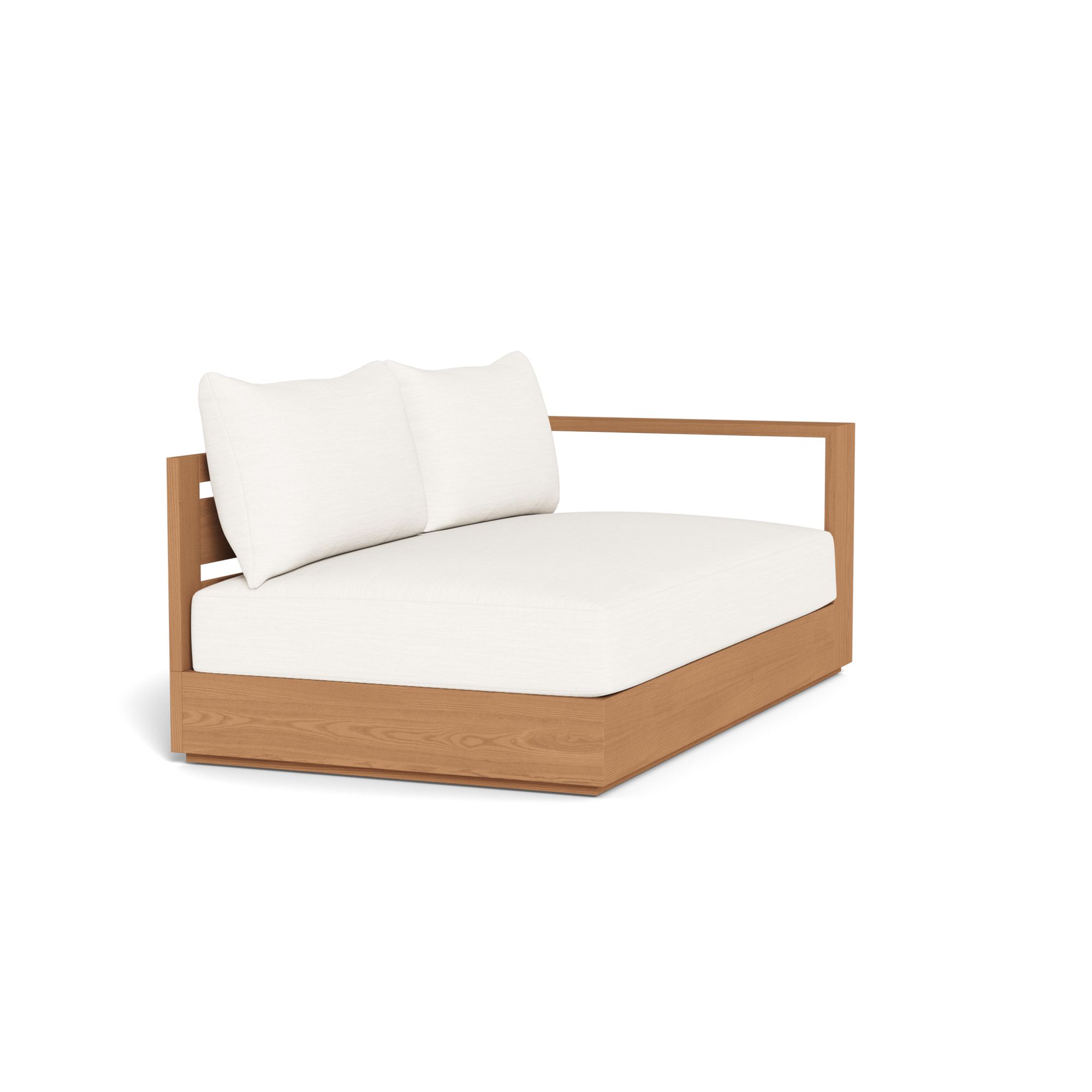 Harbour Hayman Teak 2 Seat 1 Arm Right - Teak Natural, Panama Blanco, Batyline White