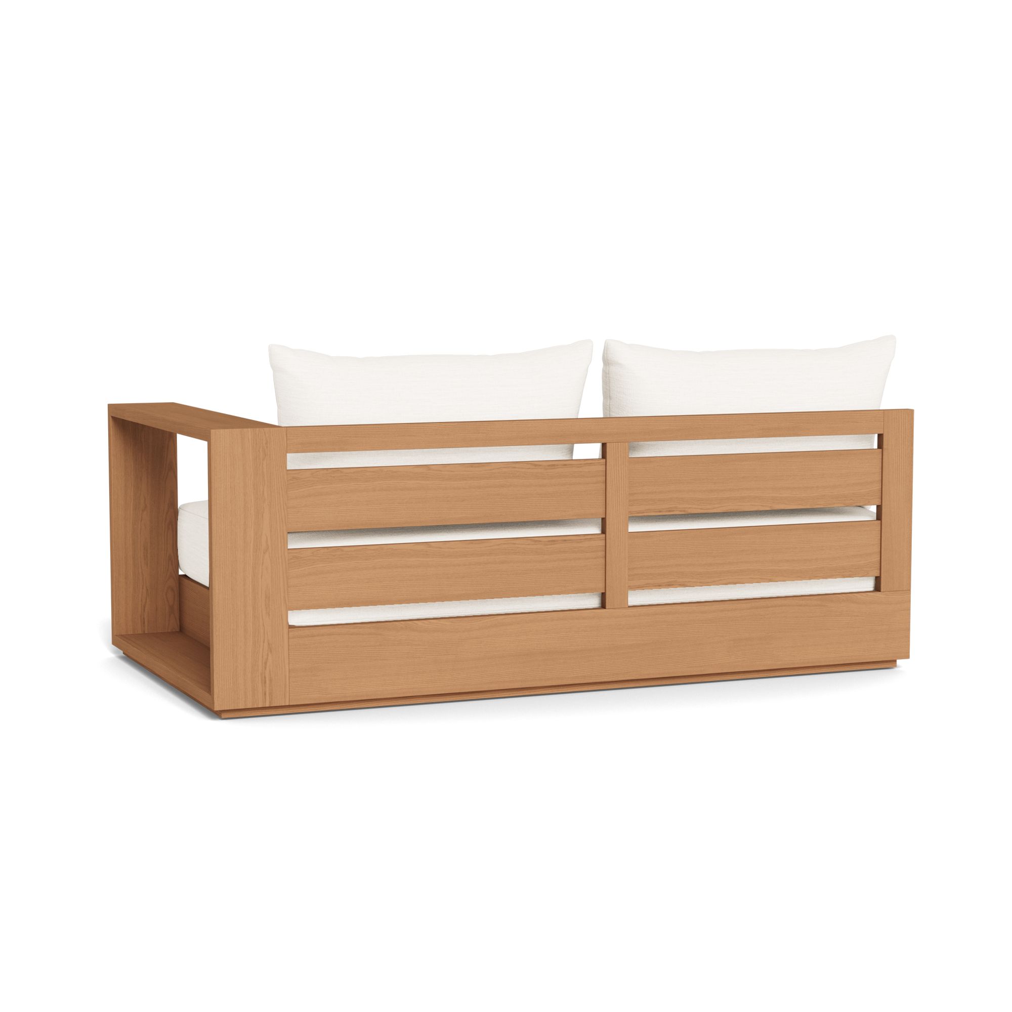 Harbour Hayman Teak 2 Seat 1 Arm Right - Teak Natural, Panama Blanco, Batyline White