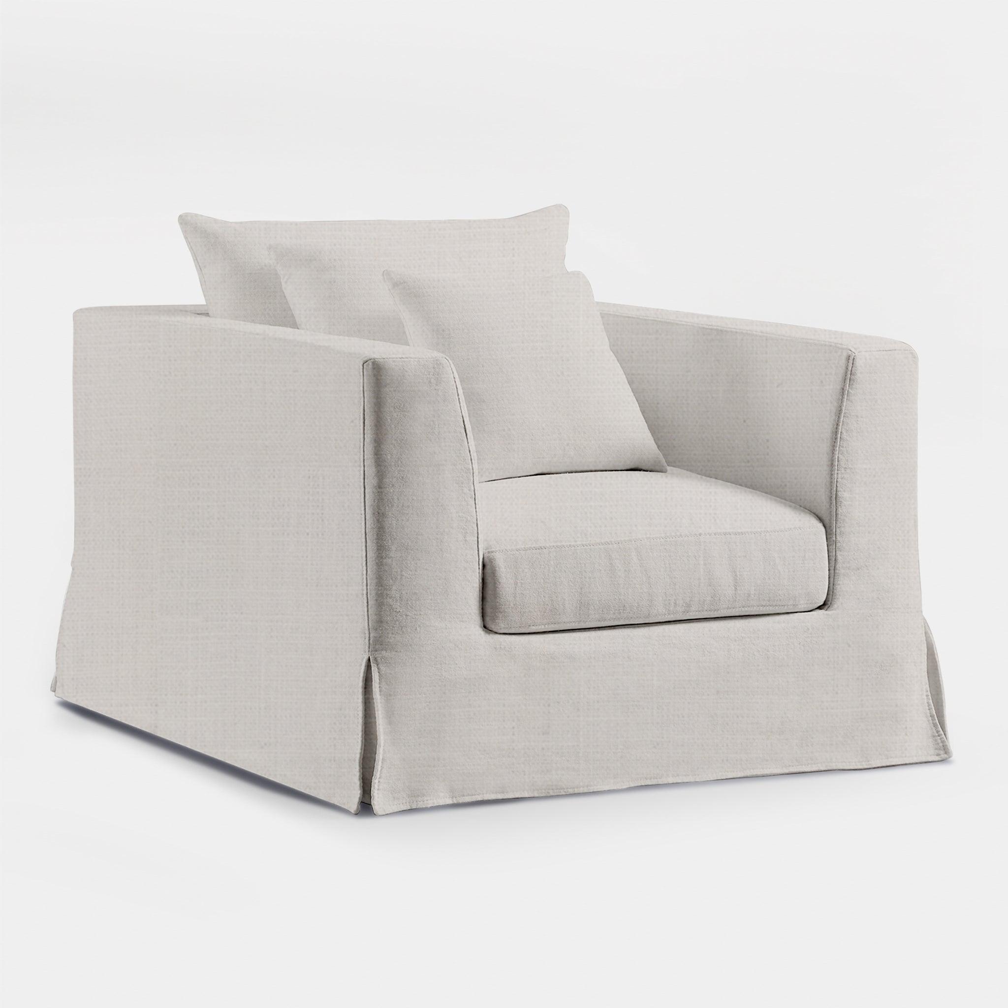 Harbour Kos Lounge Chair - Harbour Belgian Linen Cement