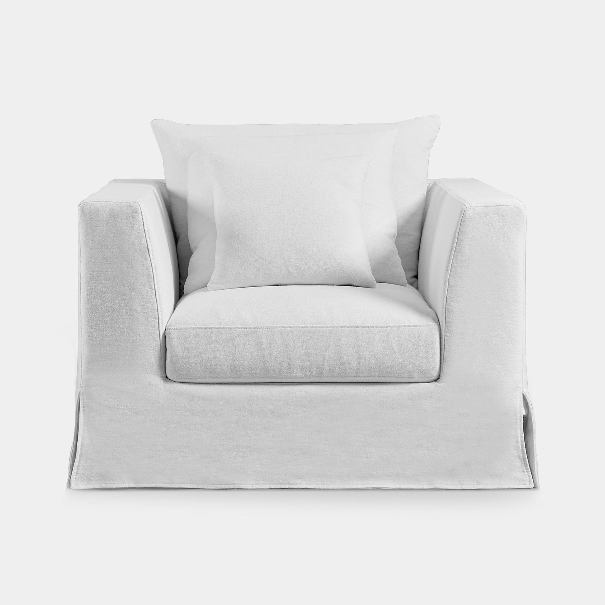 Harbour Kos Lounge Chair - Harbour Belgian Linen Cement