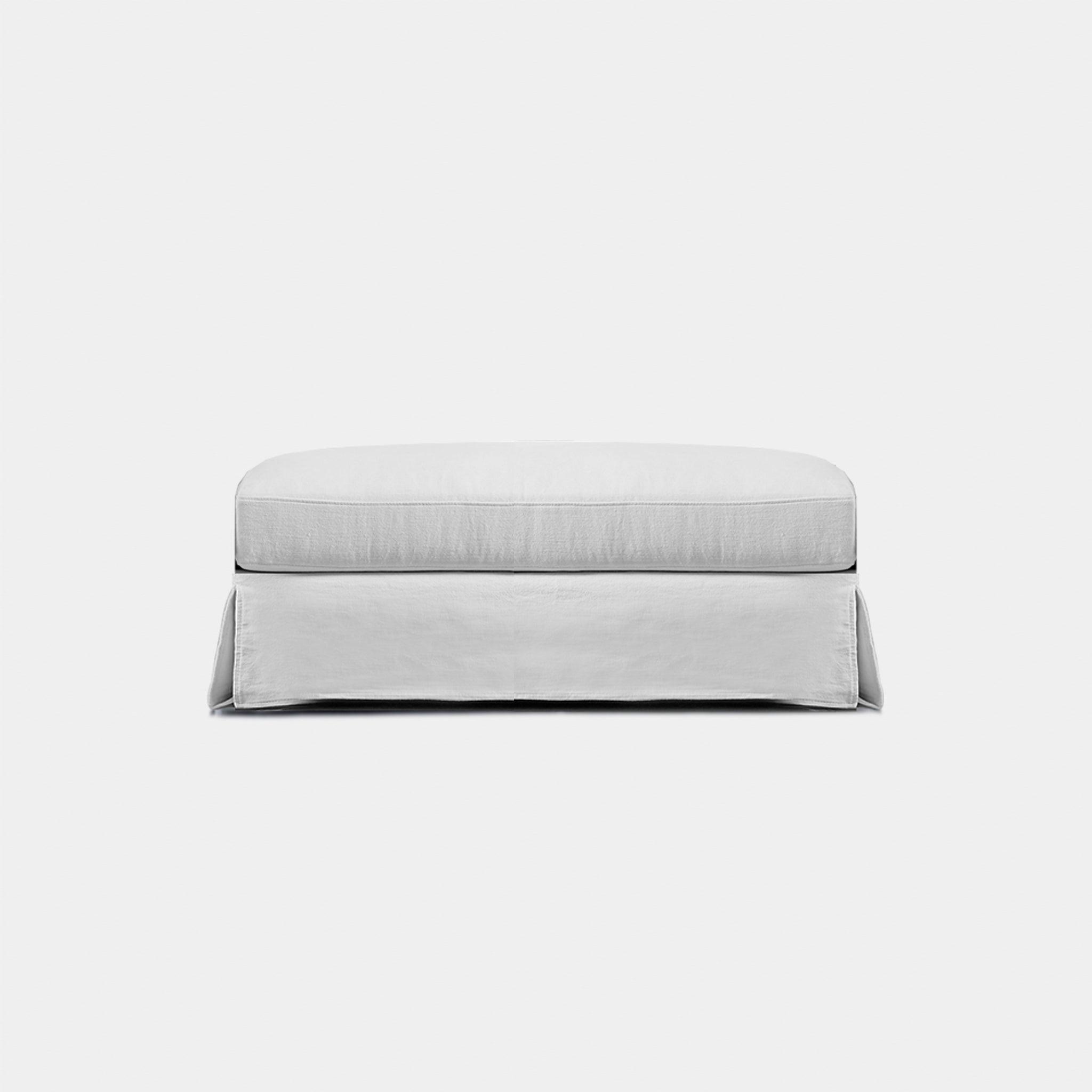 Harbour Kos Ottoman - Harbour Belgian Linen White