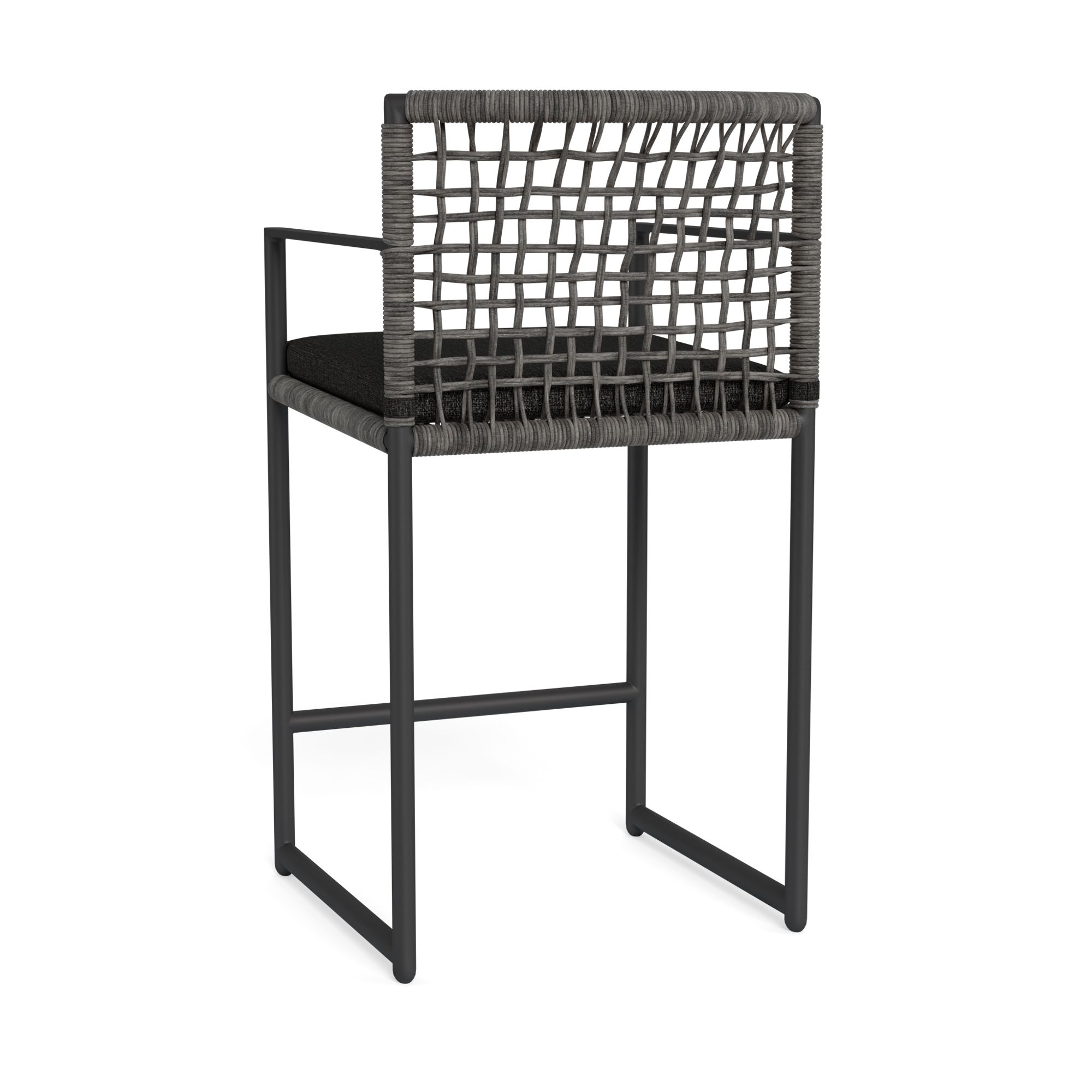 Harbour Loop Counter Stool - Aluminum Asteroid, Copacabana Midnight, Wicker Gray