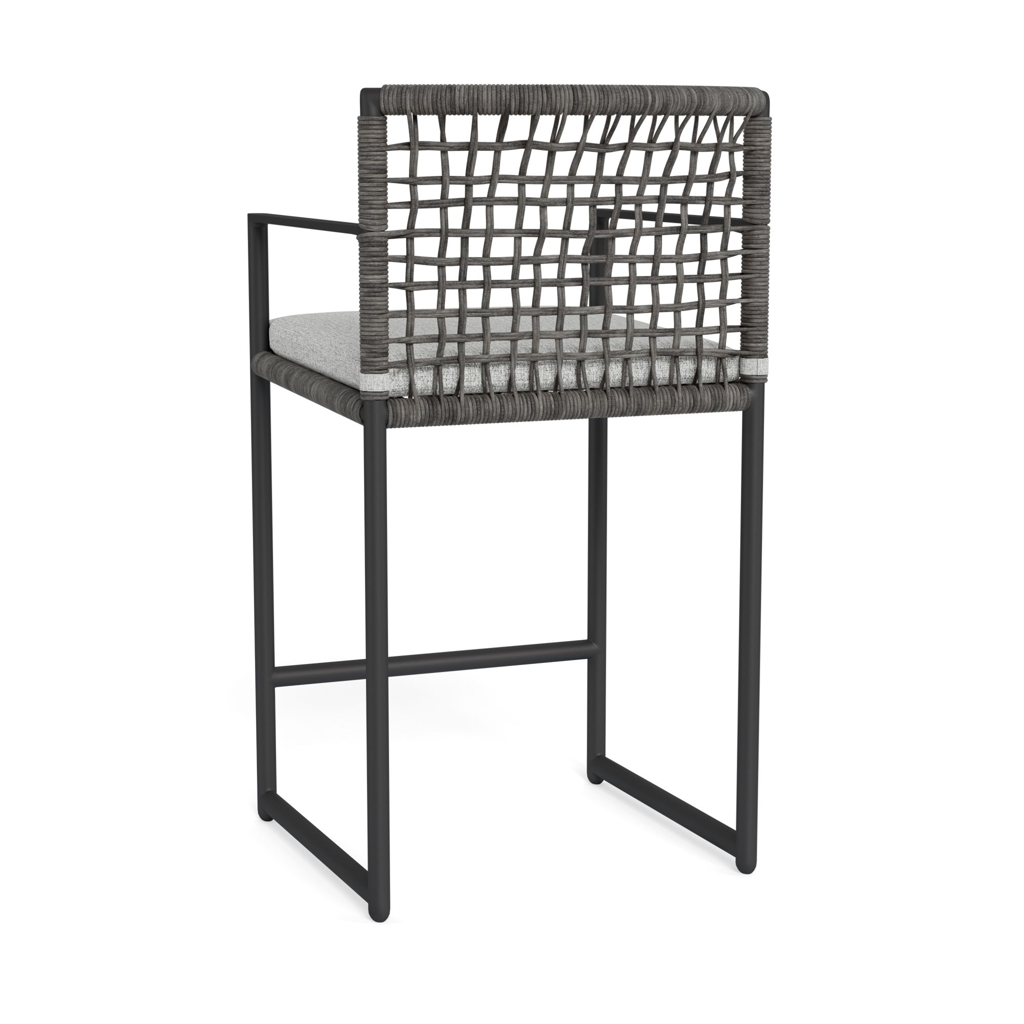 Harbour Loop Counter Stool - Aluminum Asteroid, Copacabana Sand, Wicker Gray