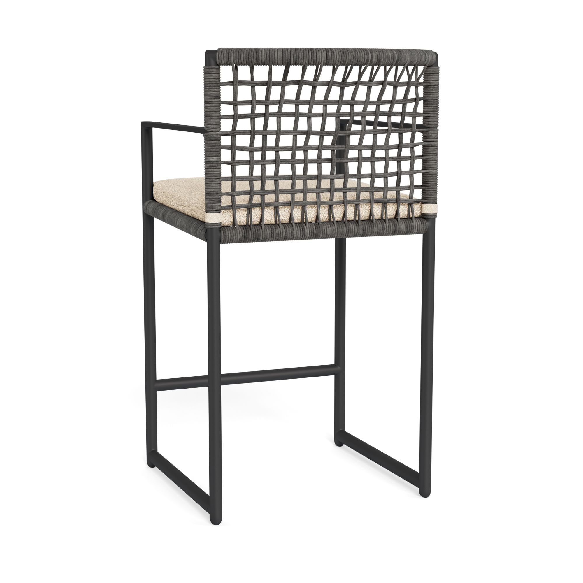 Harbour Loop Counter Stool - Aluminum Asteroid, Riviera Sand, Wicker Gray