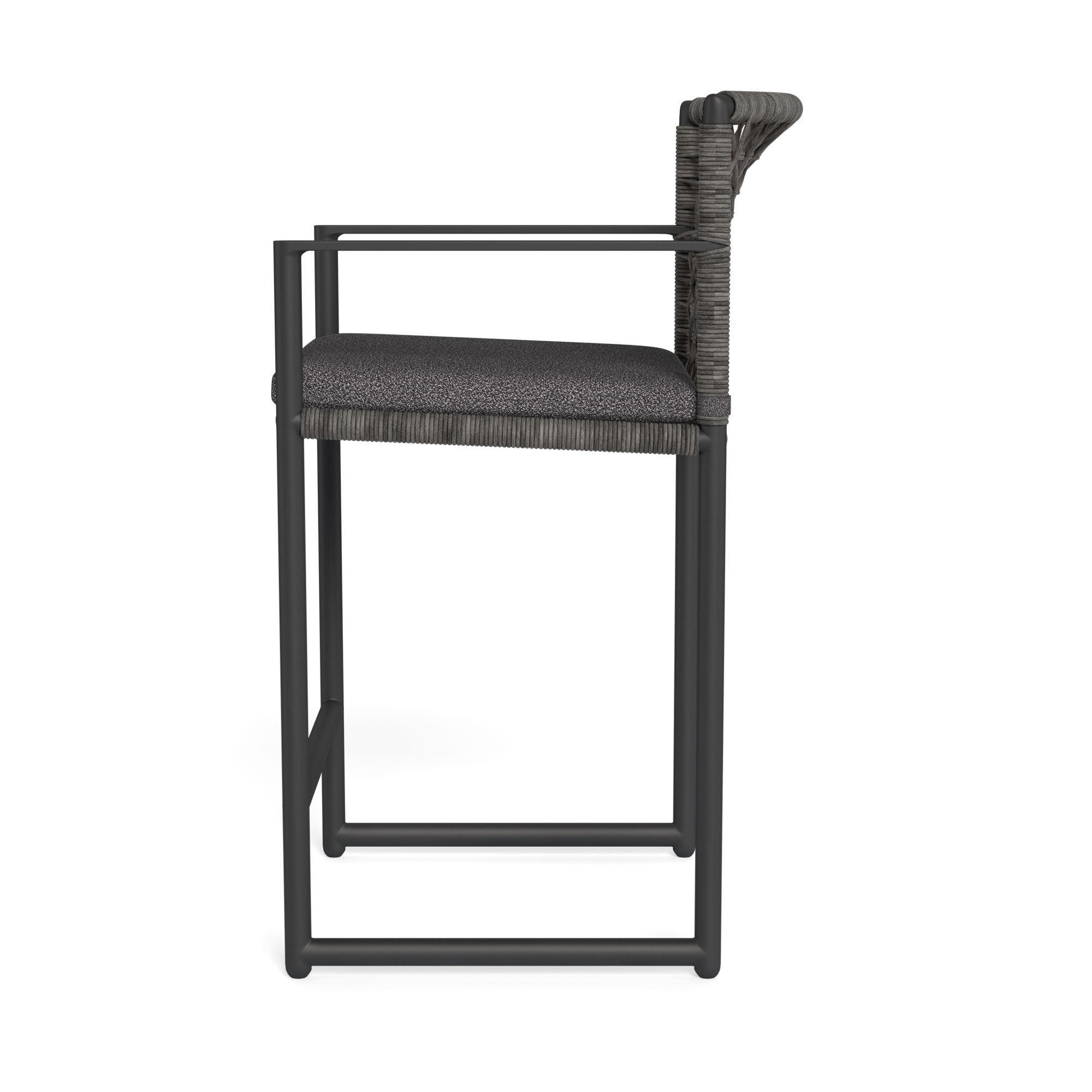 Harbour Loop Counter Stool - Aluminum Asteroid, Riviera Slate, Wicker Gray