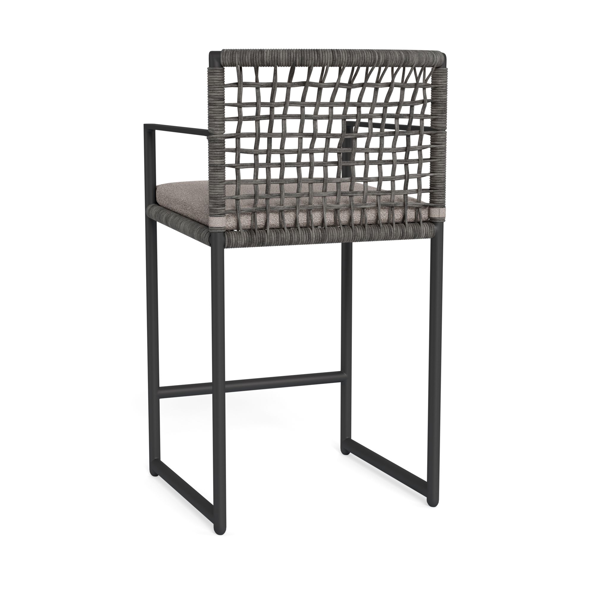 Harbour Loop Counter Stool - Aluminum Asteroid, Riviera Stone, Wicker Gray