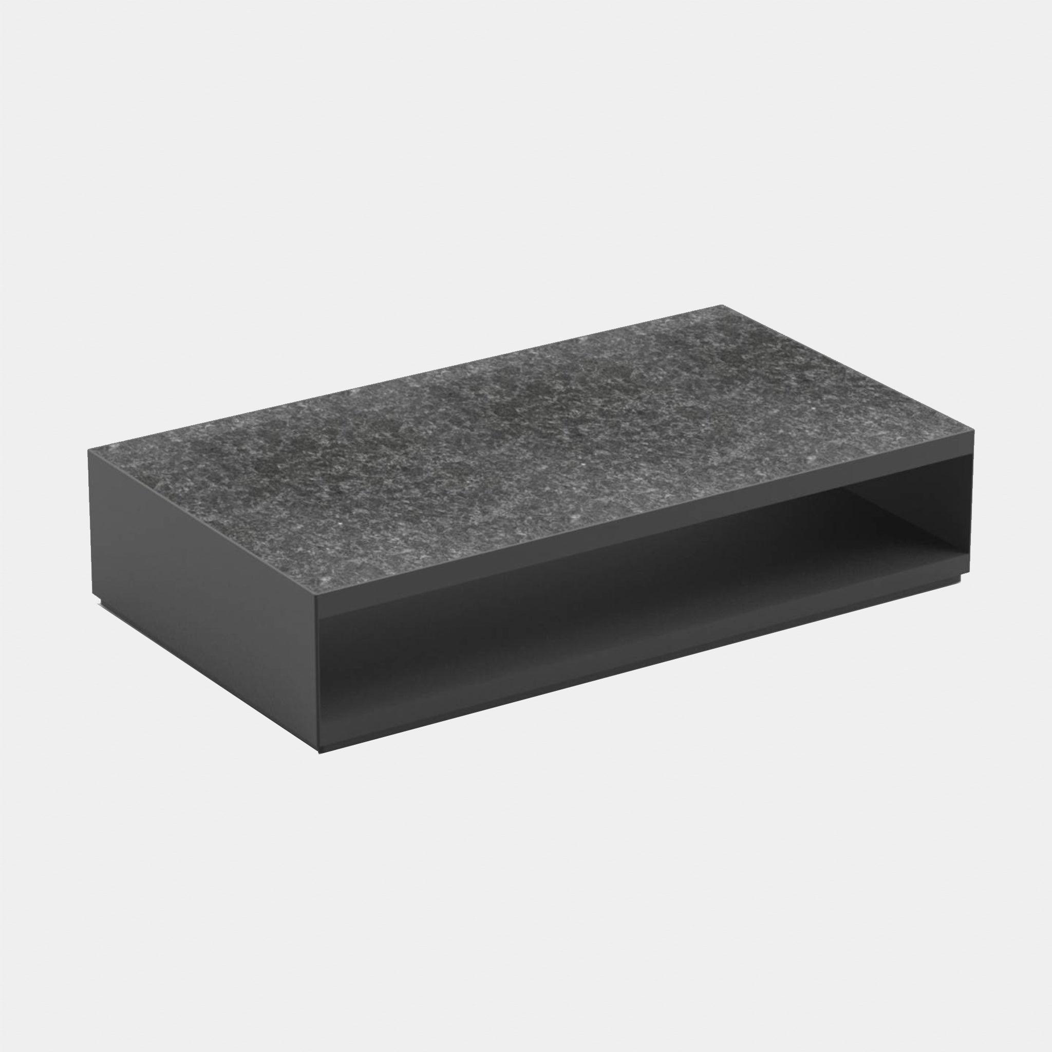 Harbour Macquarie Coffee Table - Aluminum Asteroid, Granite Black