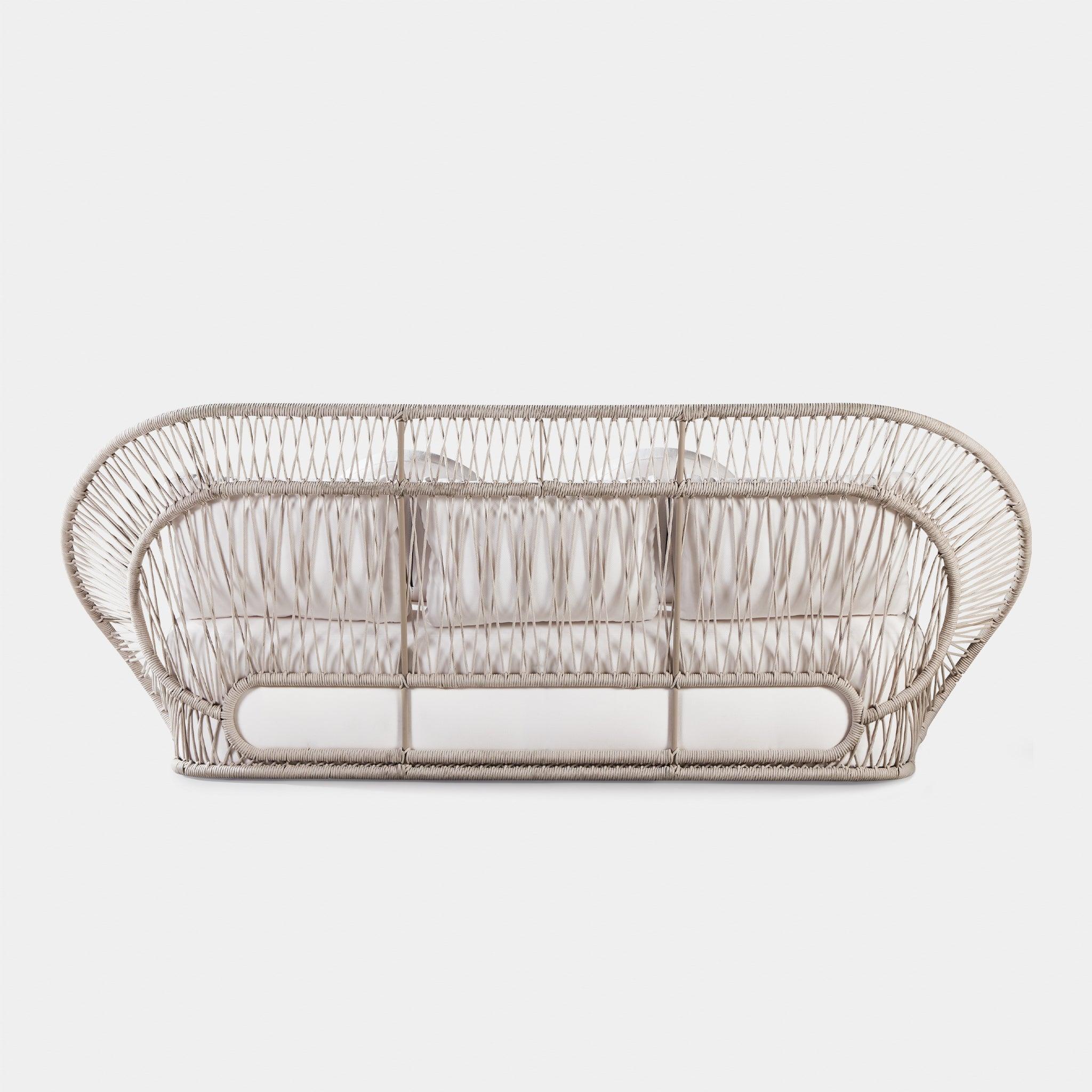 Harbour Maui 3 Seat Sofa - Rope Shell, Panama Blanco, Aluminum Taupe