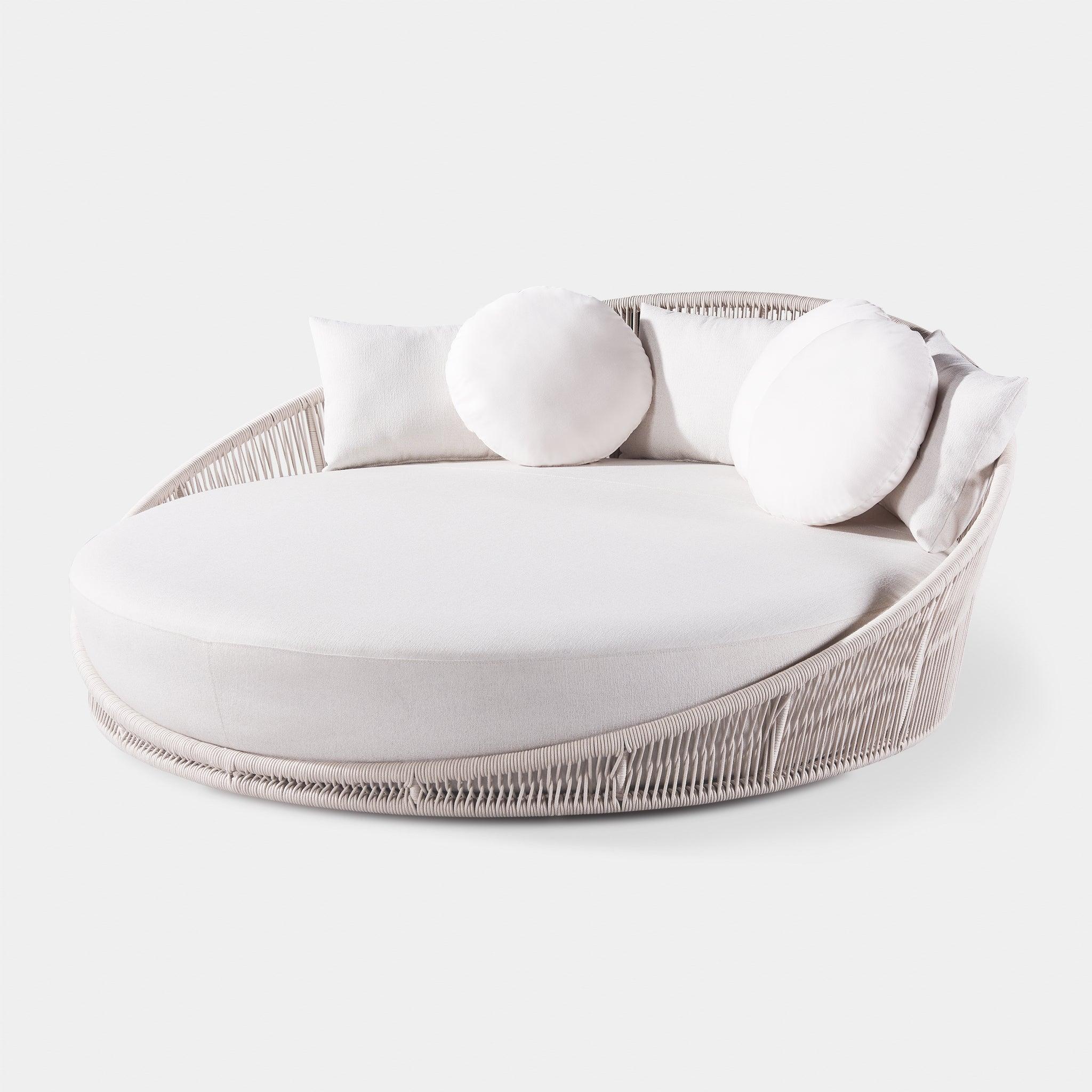 Harbour Maui Daybed - Rope Shell, Copacabana Sand, Aluminum Taupe