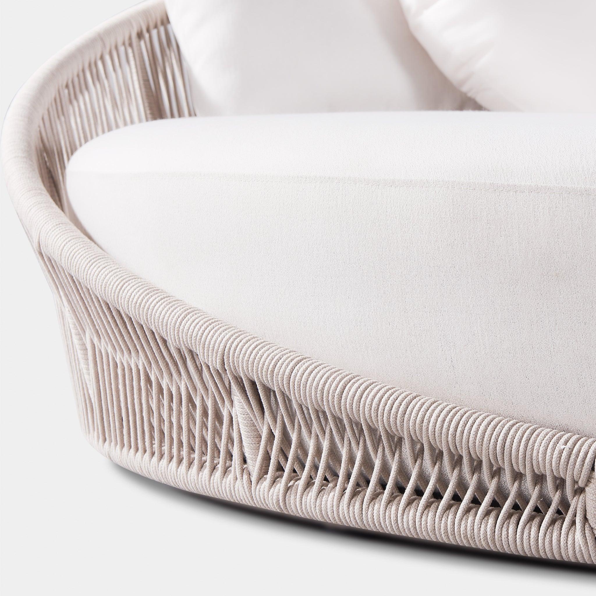 Harbour Maui Daybed - Rope Shell, Copacabana Sand, Aluminum Taupe