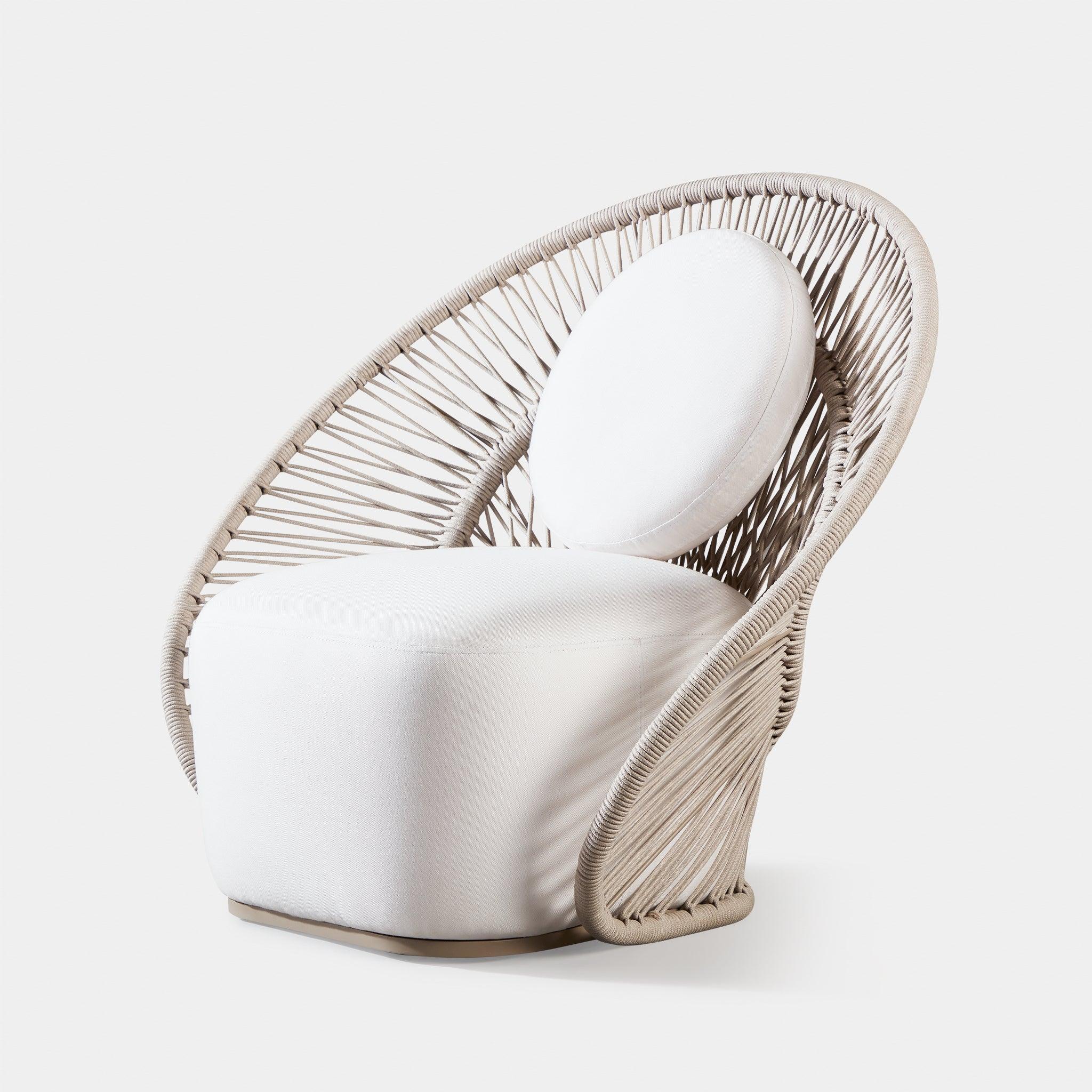 Harbour Maui Lounge Chair - Rope Shell, Panama Blanco