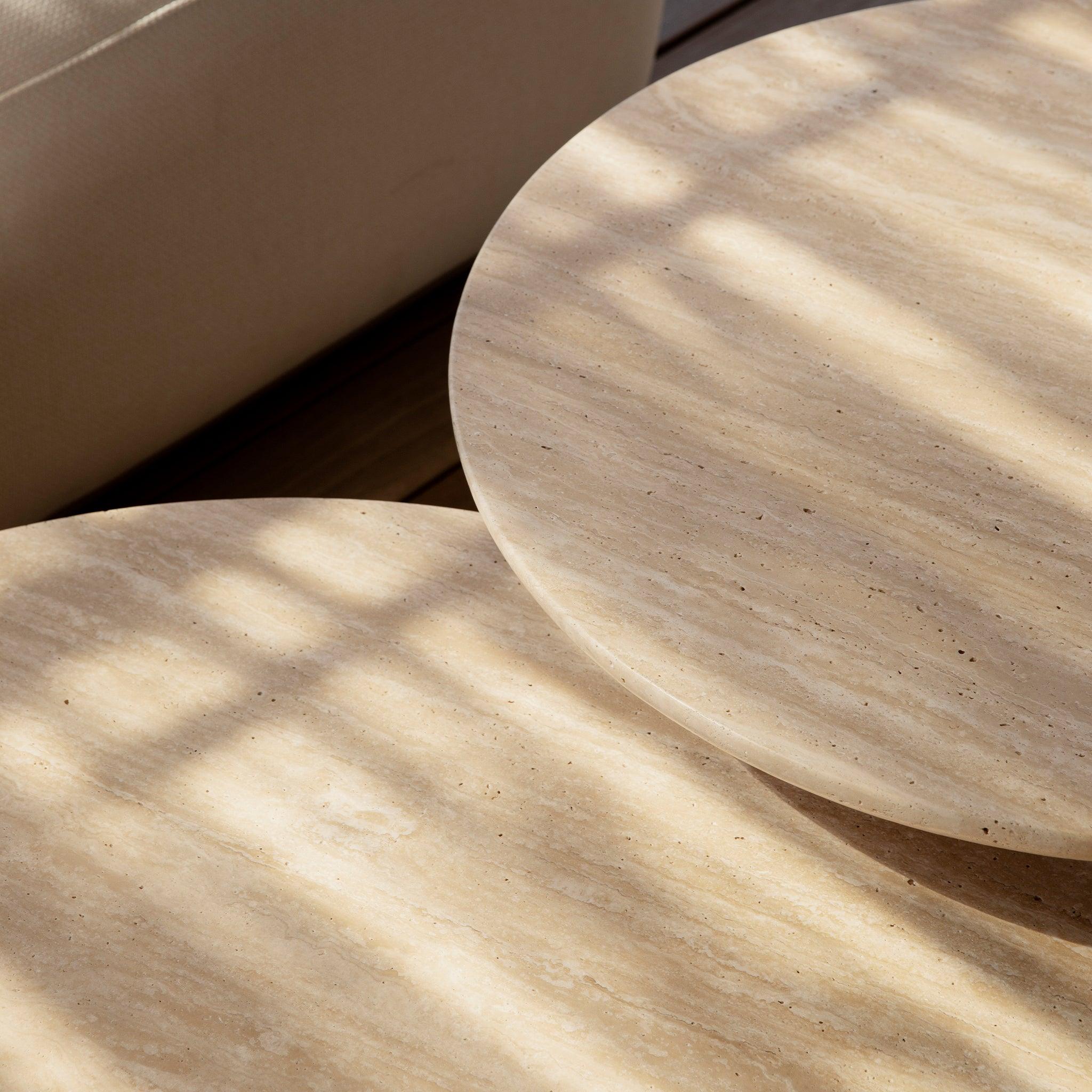 Harbour Maui Round Coffee Table - Travertine Natural