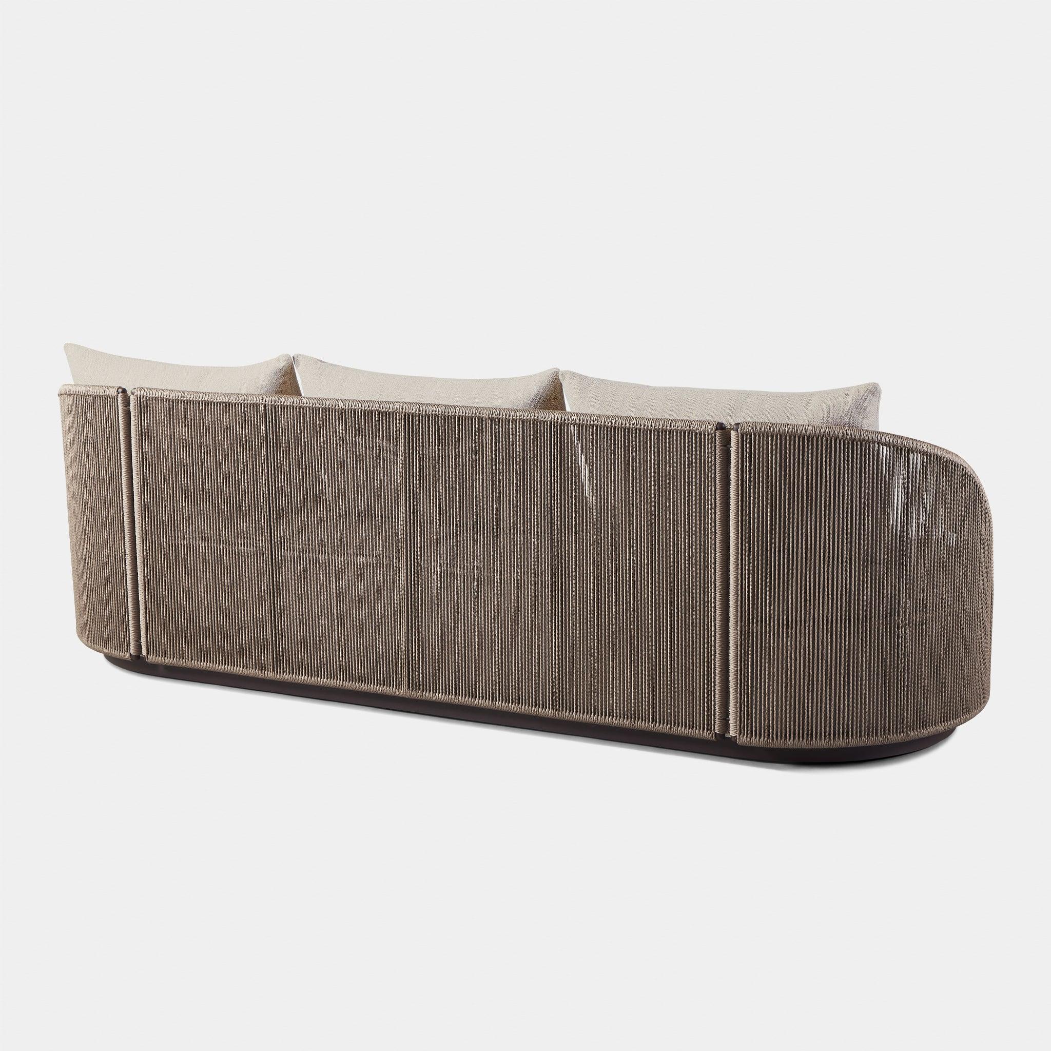 Harbour Milan 3 Seat Sofa - Aluminum Bronze, Lisos Grafito, Twisted Rope Dune