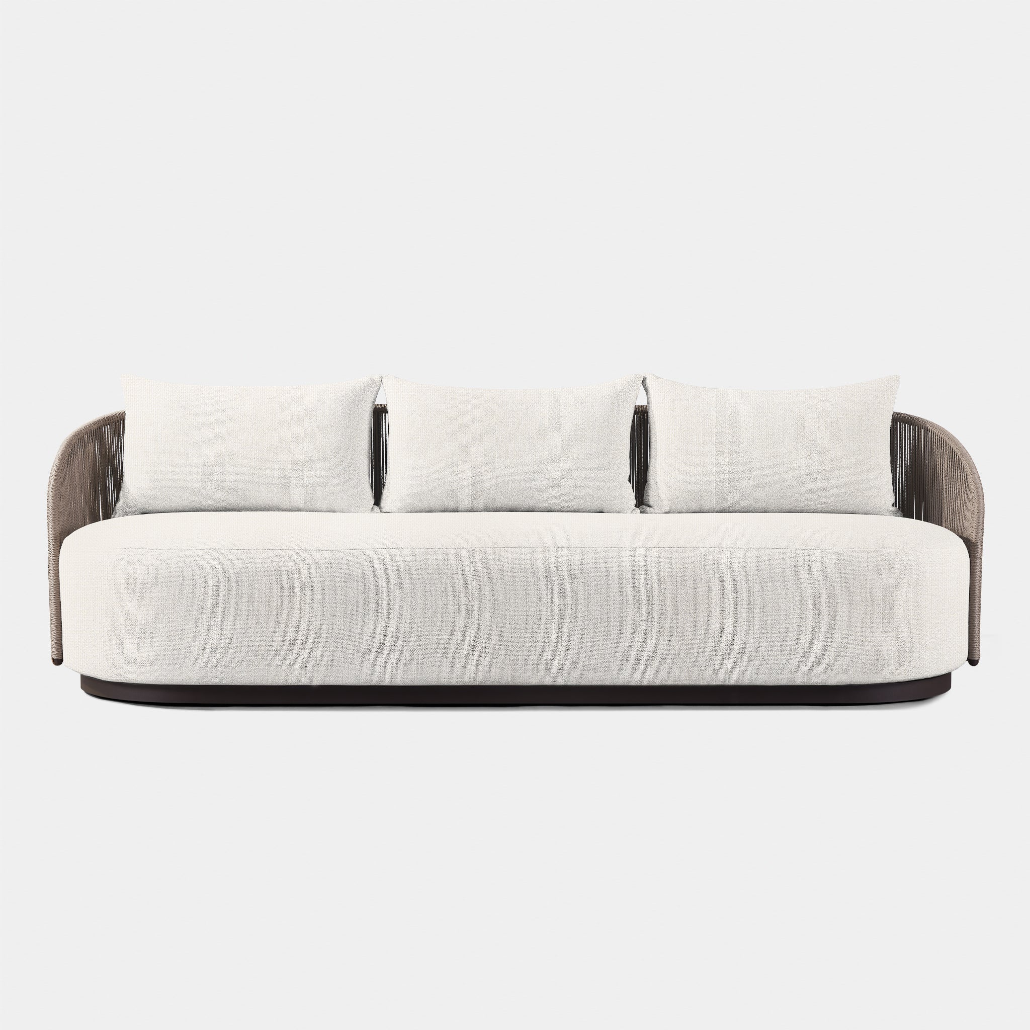 Harbour Milan 3 Seat Sofa - Aluminum Bronze, Lisos Grafito, Twisted Rope Dune