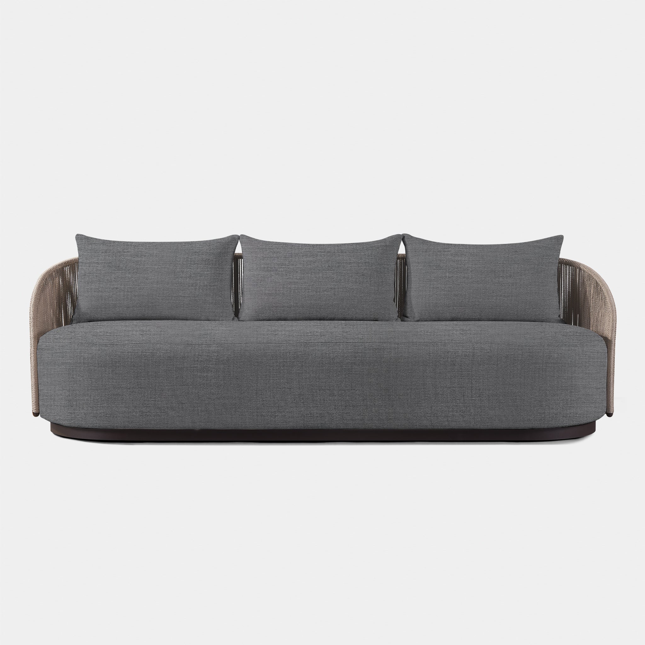 Harbour Milan 3 Seat Sofa - Aluminum Bronze, Lisos Grafito, Twisted Rope Dune