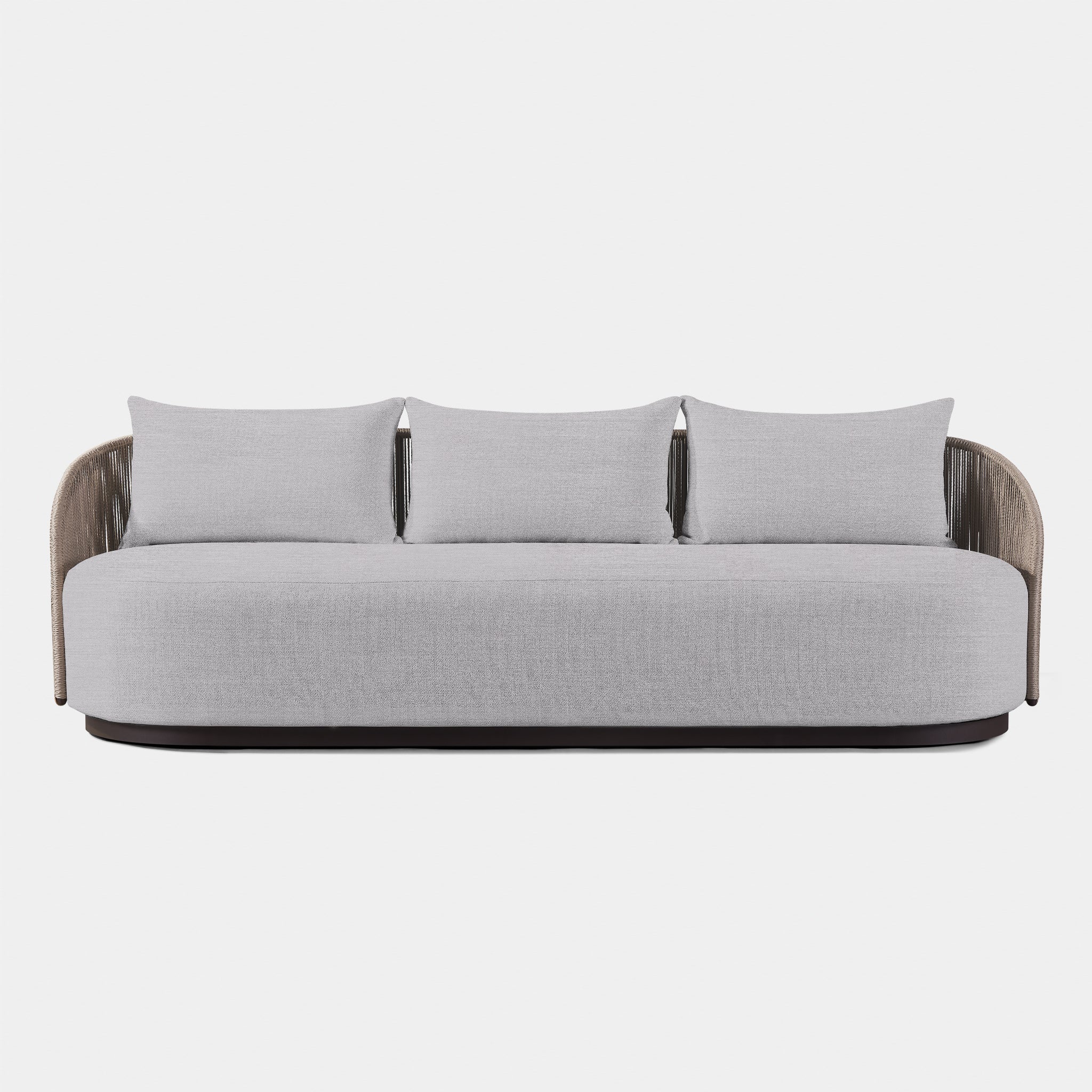 Harbour Milan 3 Seat Sofa - Aluminum Bronze, Lisos Grafito, Twisted Rope Dune