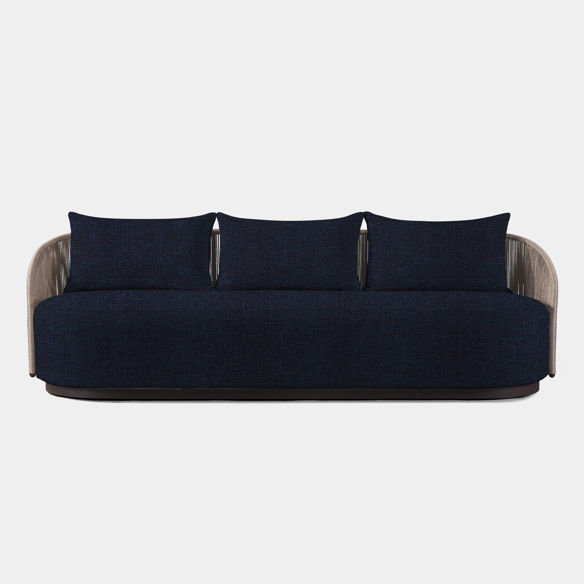 Harbour Milan 3 Seat Sofa - Aluminum Bronze, Lisos Grafito, Twisted Rope Dune