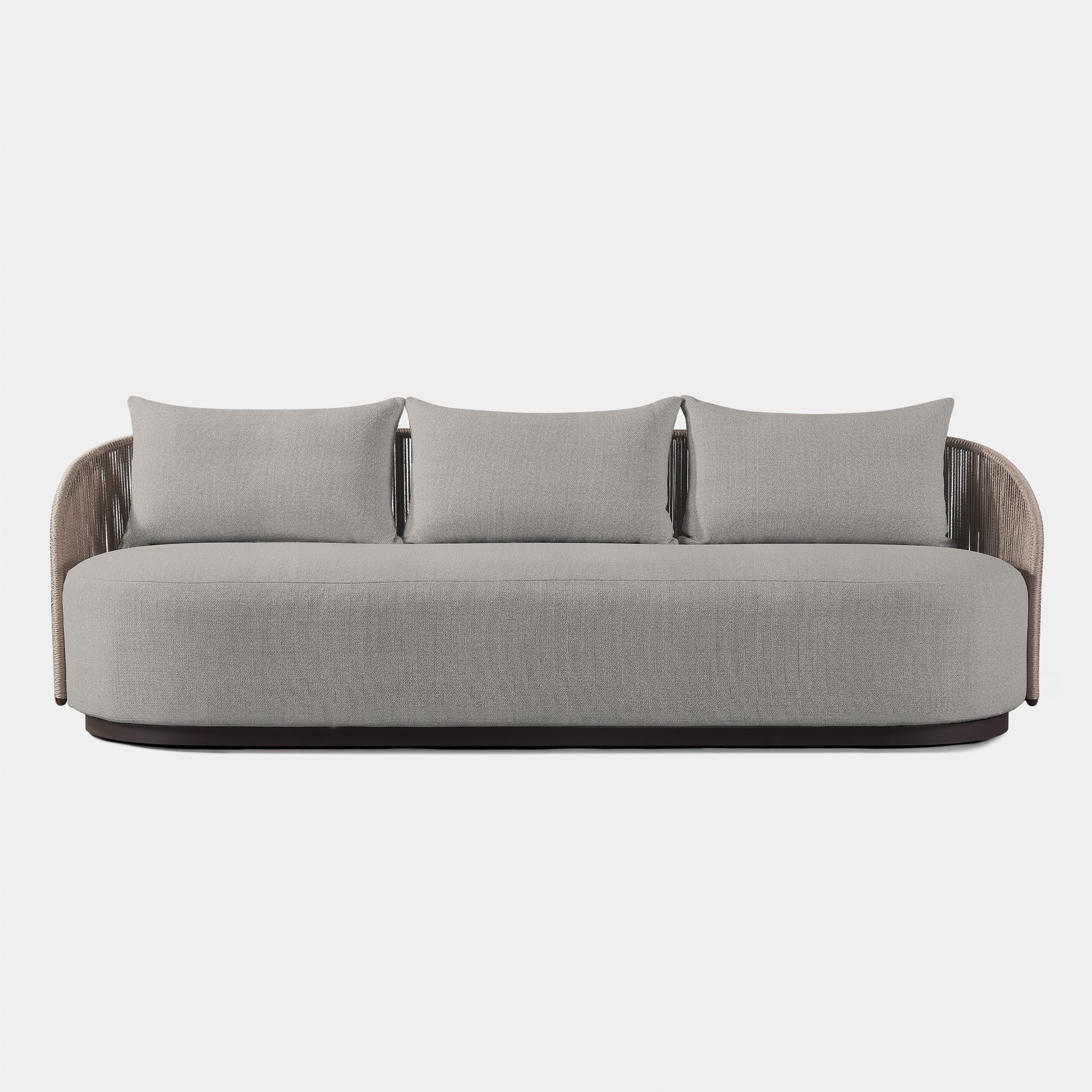 Harbour Milan 3 Seat Sofa - Aluminum Bronze, Copacabana Sand, Twisted Rope Dune