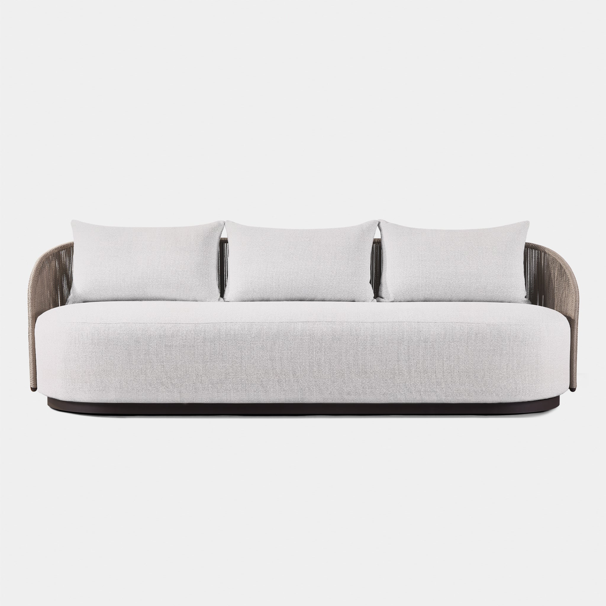 Harbour Milan 3 Seat Sofa - Aluminum Bronze, Panama Blanco, Twisted Rope Dune