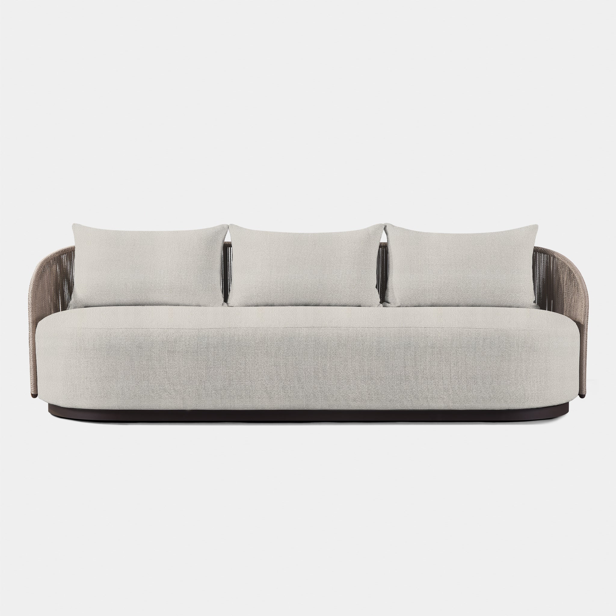 Harbour Milan 3 Seat Sofa - Aluminum Bronze, Panama Cloud, Twisted Rope Dune