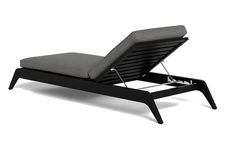 Harbour Mlb Slatted Sun Lounge - Teak Charcoal, Panama Grafito