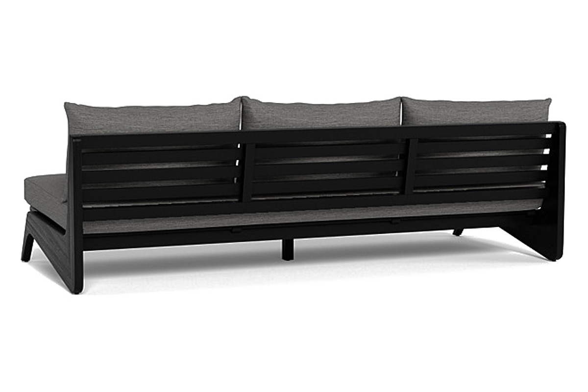 Harbour Mlb 3 Seat Armless Sofa - Teak Charcoal, Lisos Piedra