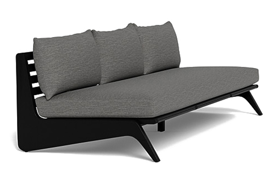 Harbour Mlb 3 Seat Armless Sofa - Teak Charcoal, Copacabana Sand