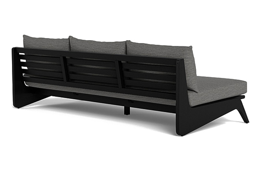 Harbour Mlb 3 Seat Armless Sofa - Teak Charcoal, Panama Cloud