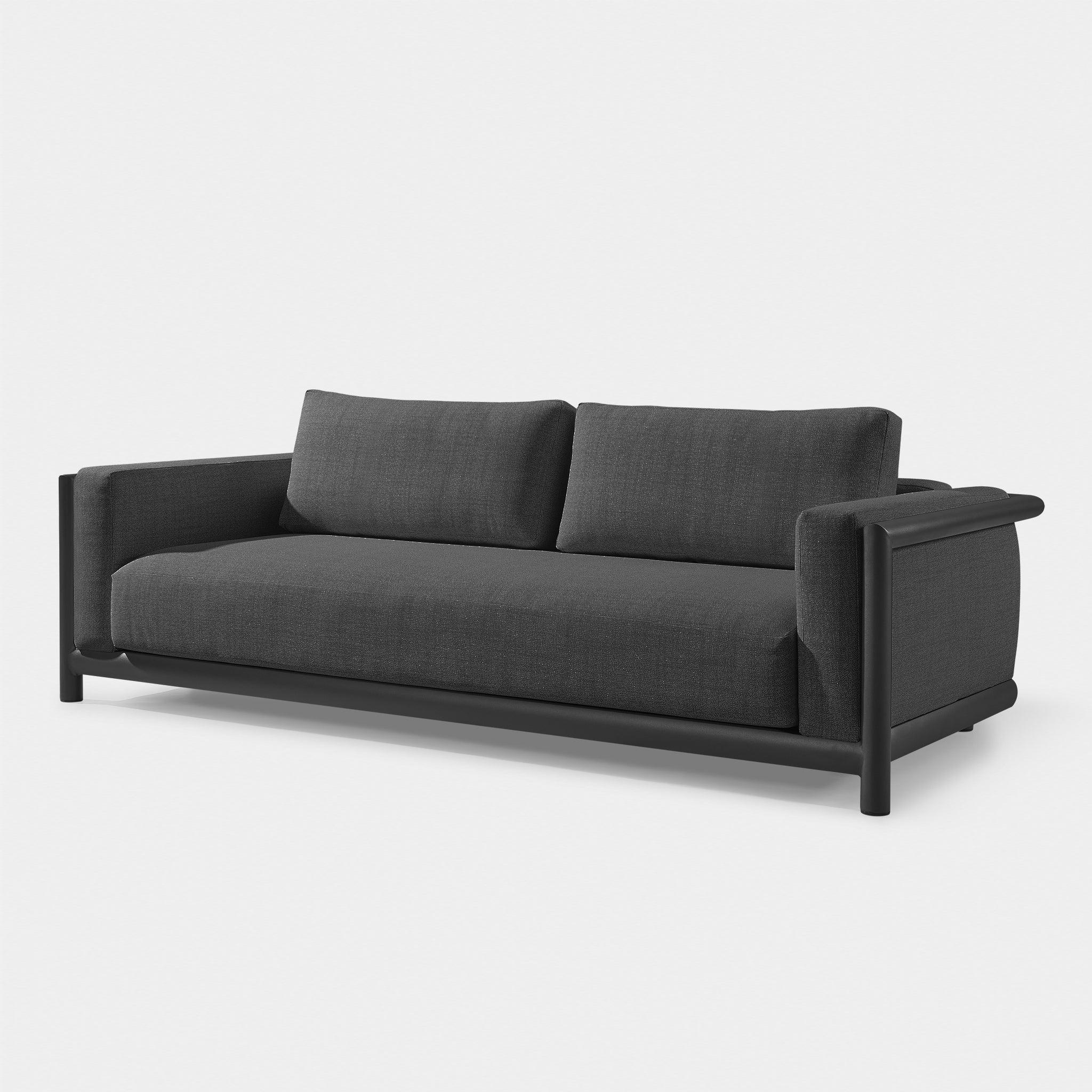 Harbour Moab Sofa 90" - Aluminum Asteroid, Siesta Indigo