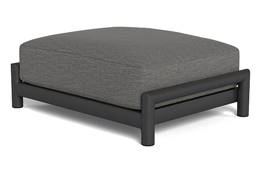 Harbour Moab Ottoman - Aluminum Asteroid, Copacabana Midnight