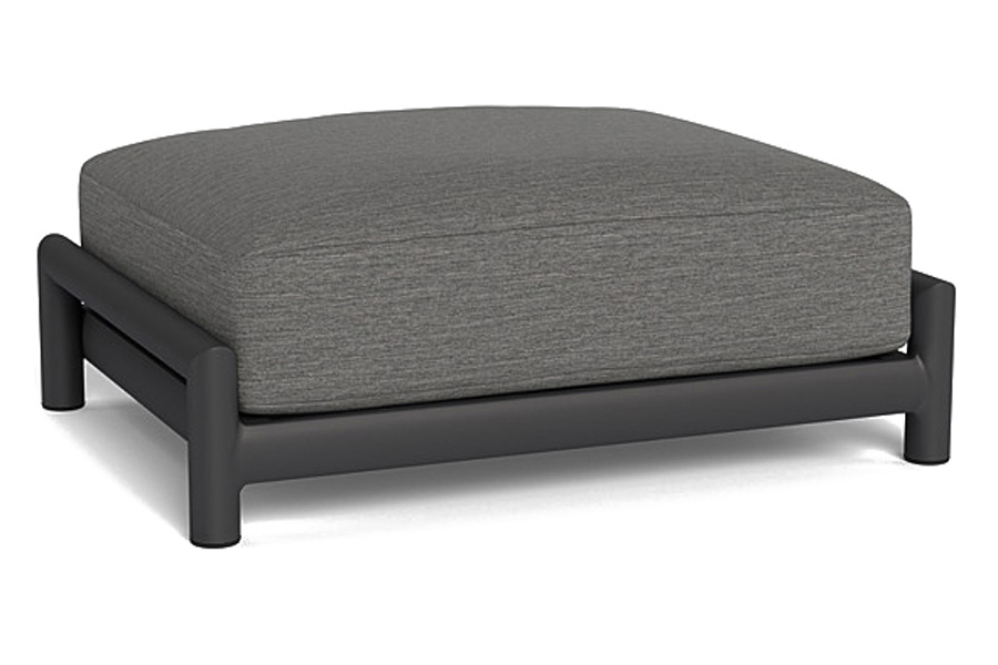 Harbour Moab Ottoman - Aluminum Asteroid, Riviera Slate