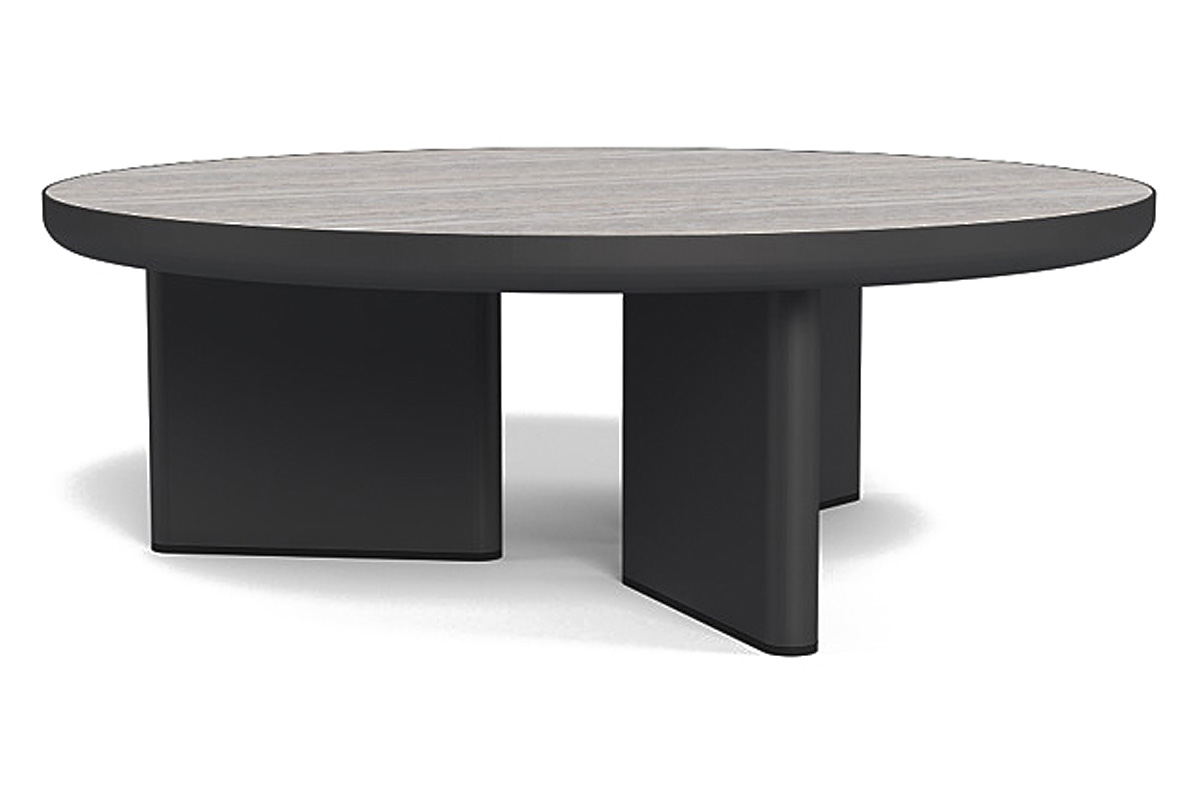 Harbour Moab Round Coffee Table - Aluminum Asteroid