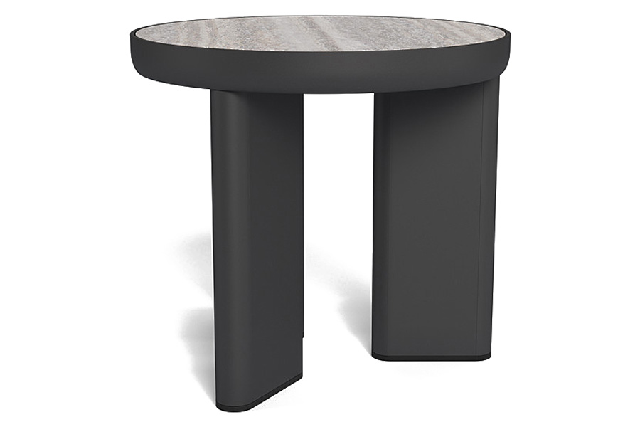 Harbour Moab Round Side Table - Aluminum Asteroid