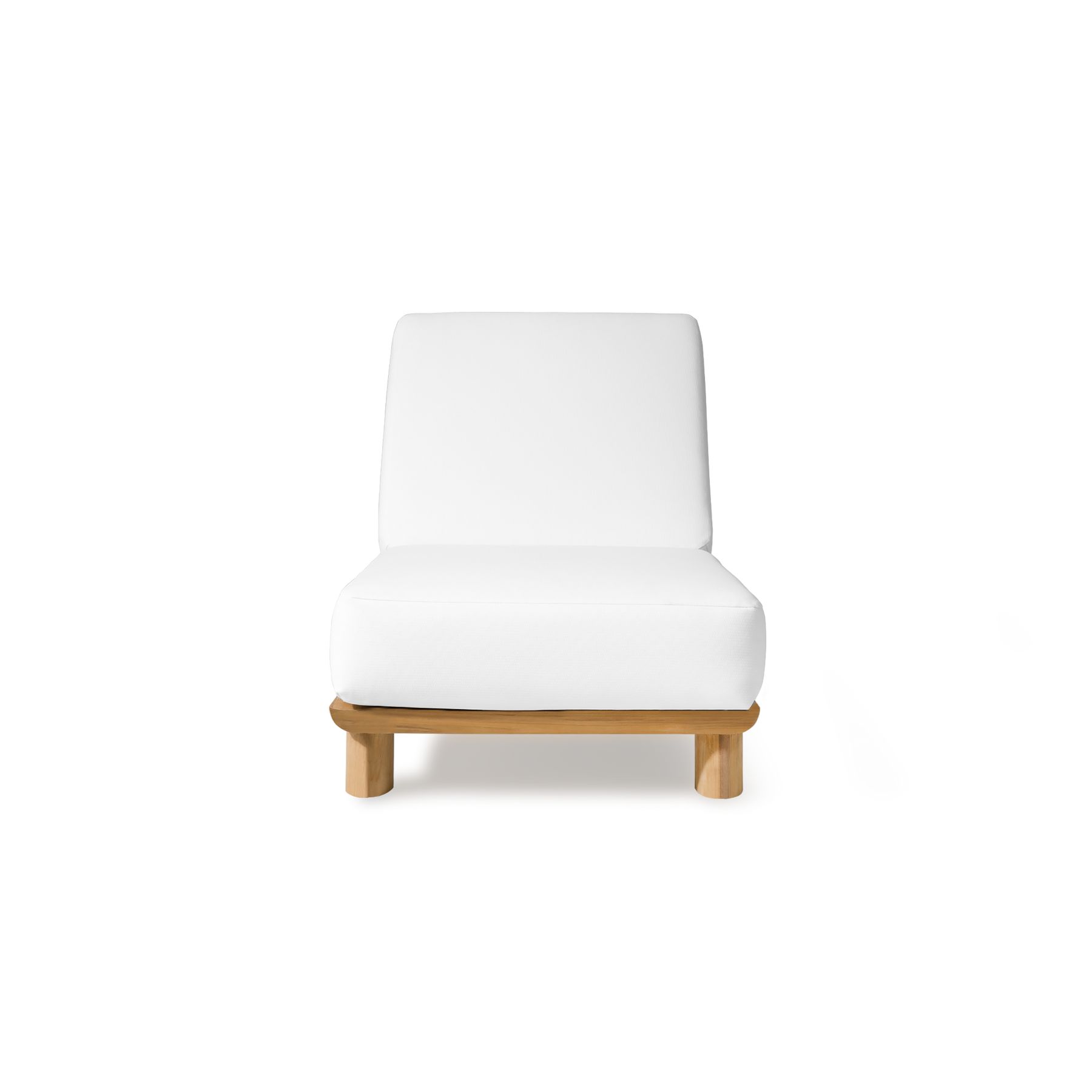 Harbour Newport Sun Lounge - Teak Natural, Panama Cloud, Batyline White