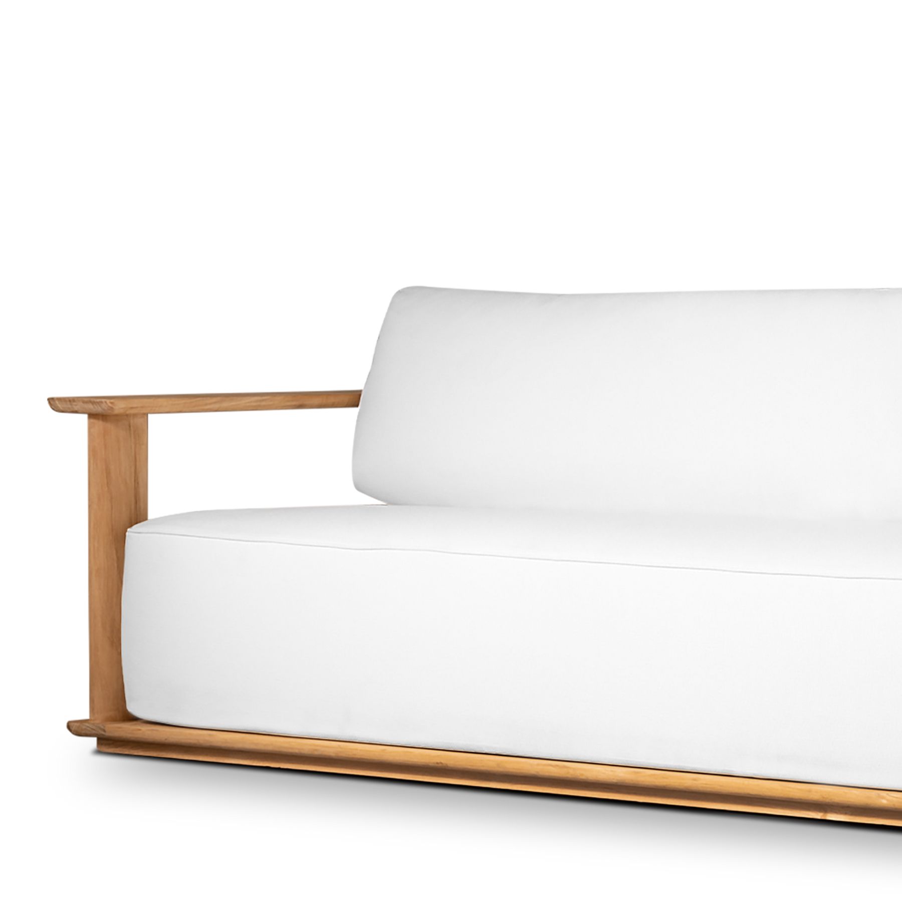 Harbour Newport 3 Seat Sofa - Teak Natural, Lisos Grafito, Batyline White