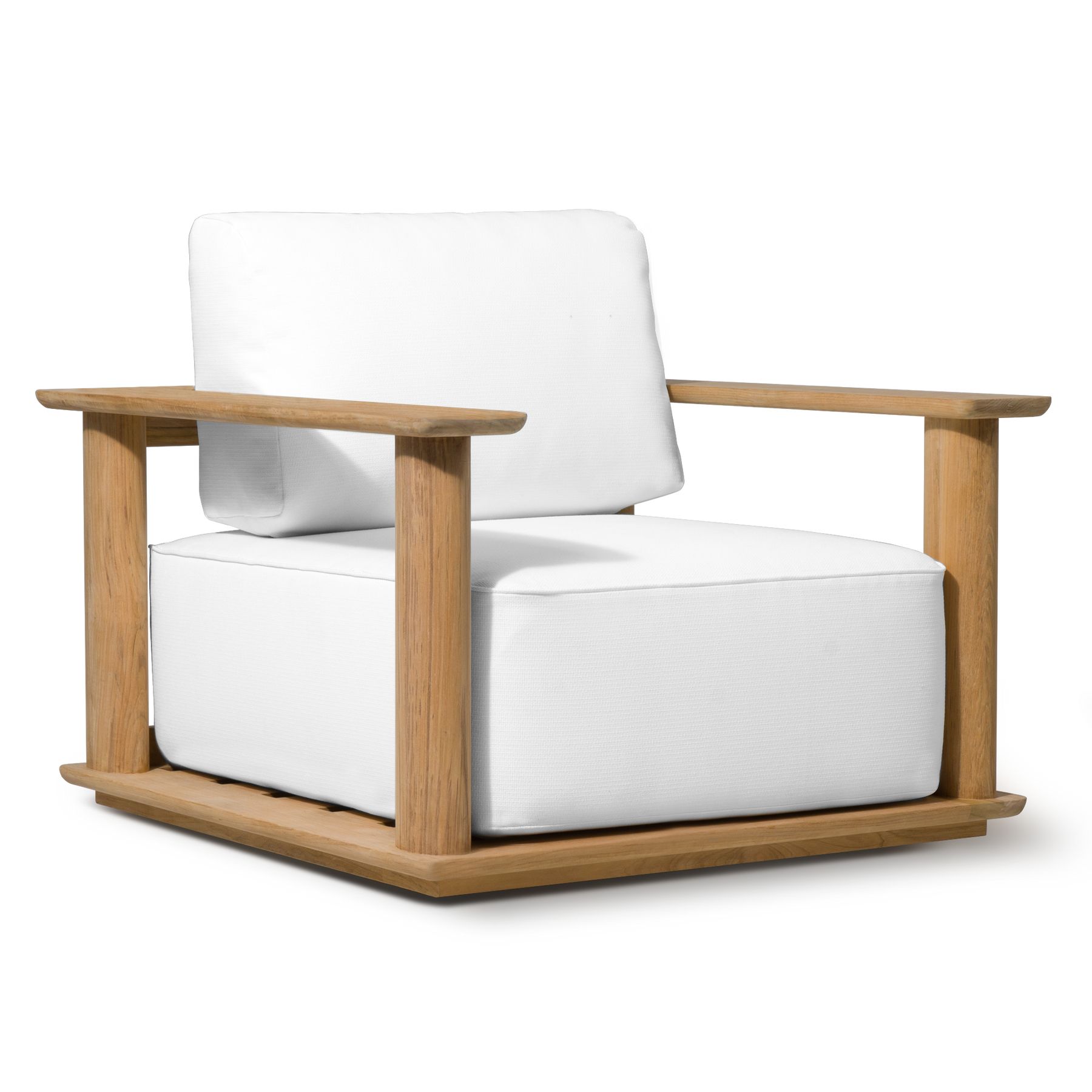 Harbour Newport Swivel Lounge Chair - Teak Natural, Lisos Grafito, Batyline White