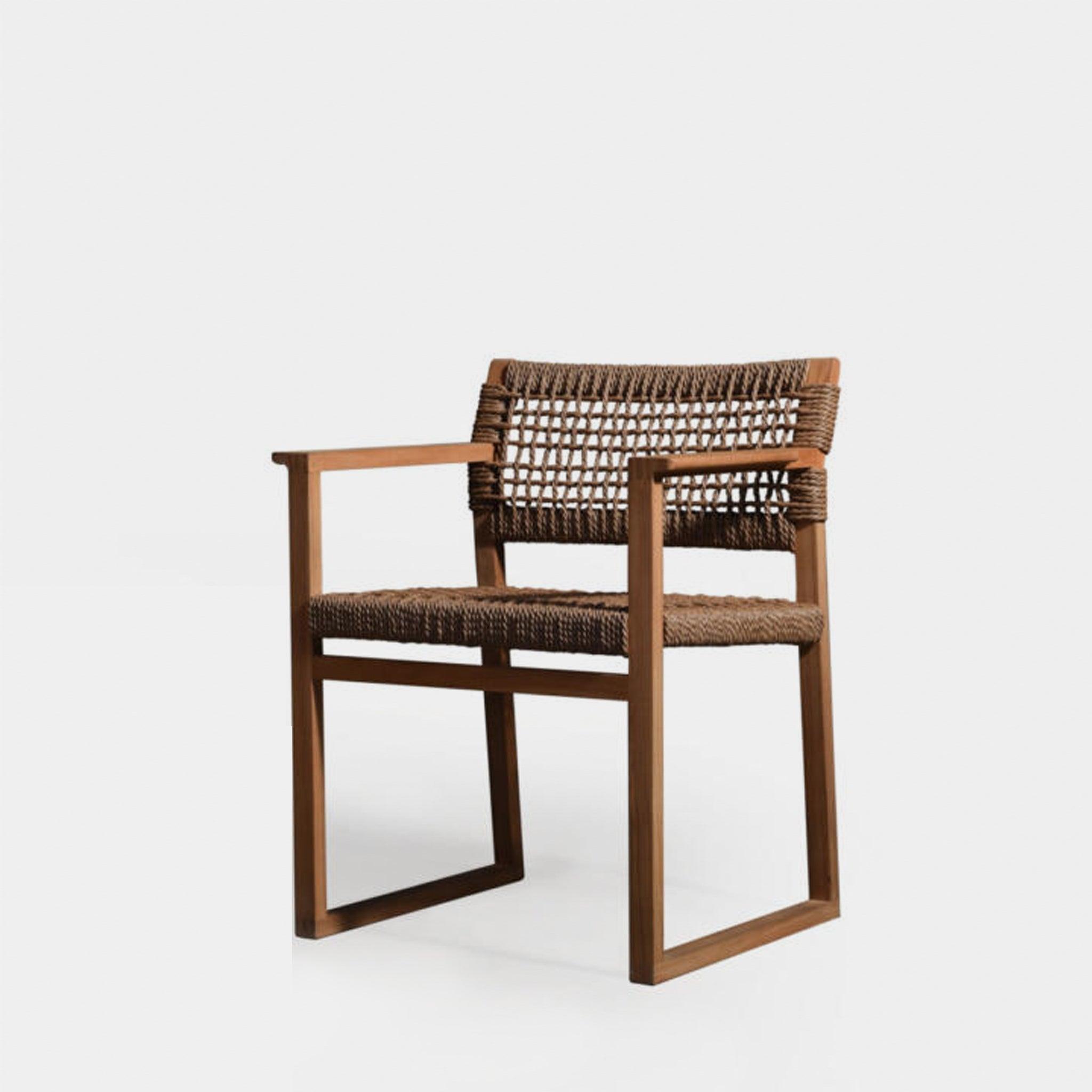 Harbour Noosa Dining Chair - Teak Natural, Twisted Resin Rope