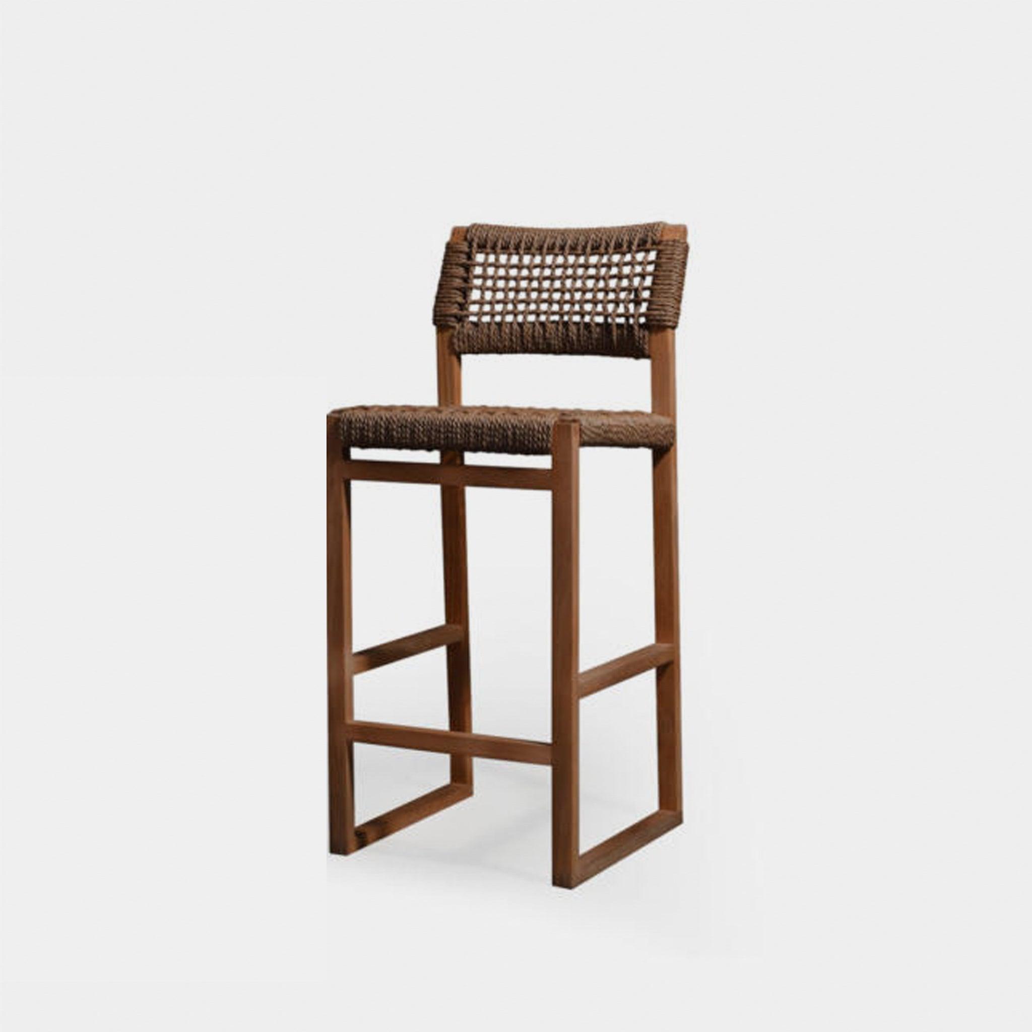 Harbour Noosa Counter Stool - Teak Natural, Twisted Resin Rope