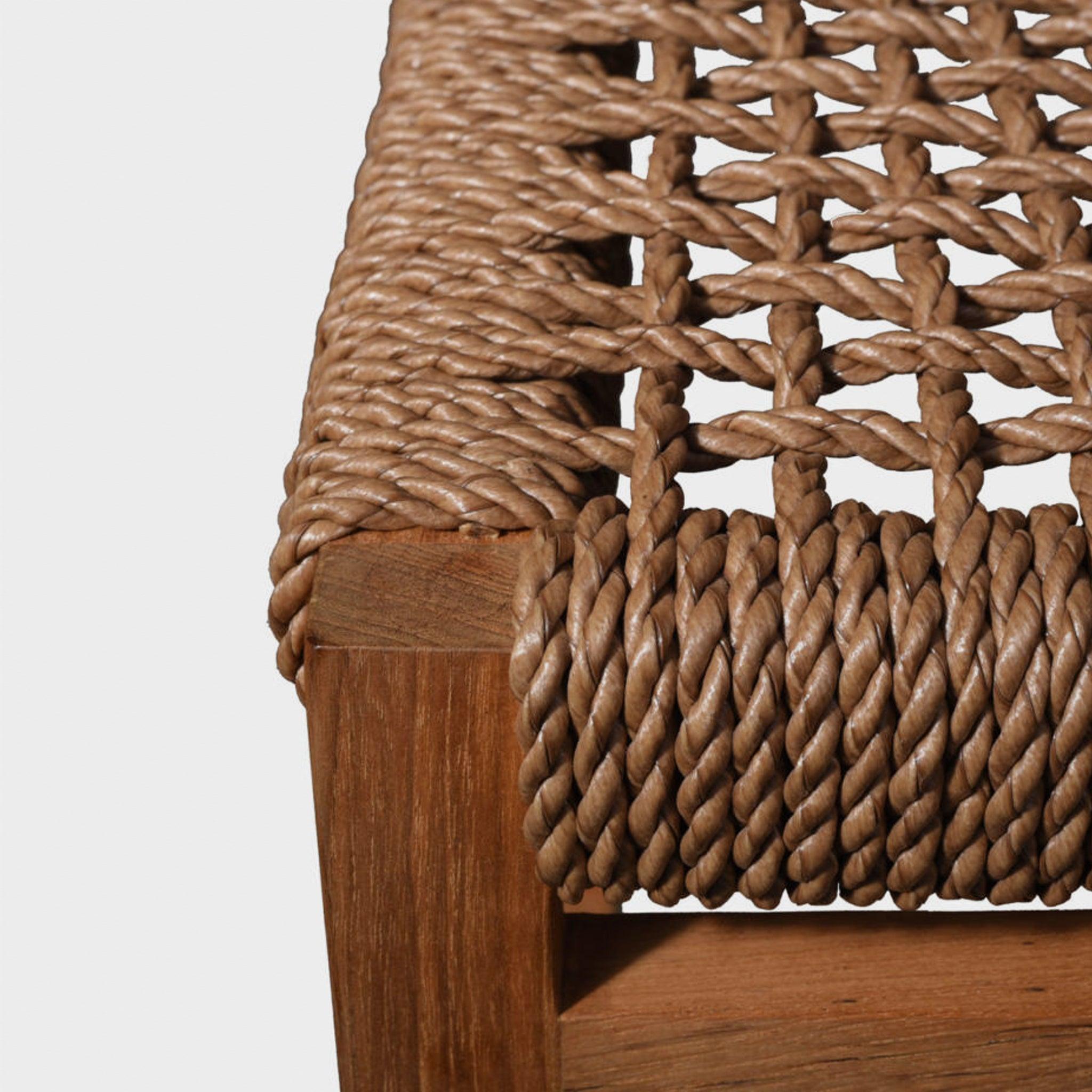 Harbour Noosa Counter Stool - Teak Natural, Twisted Resin Rope