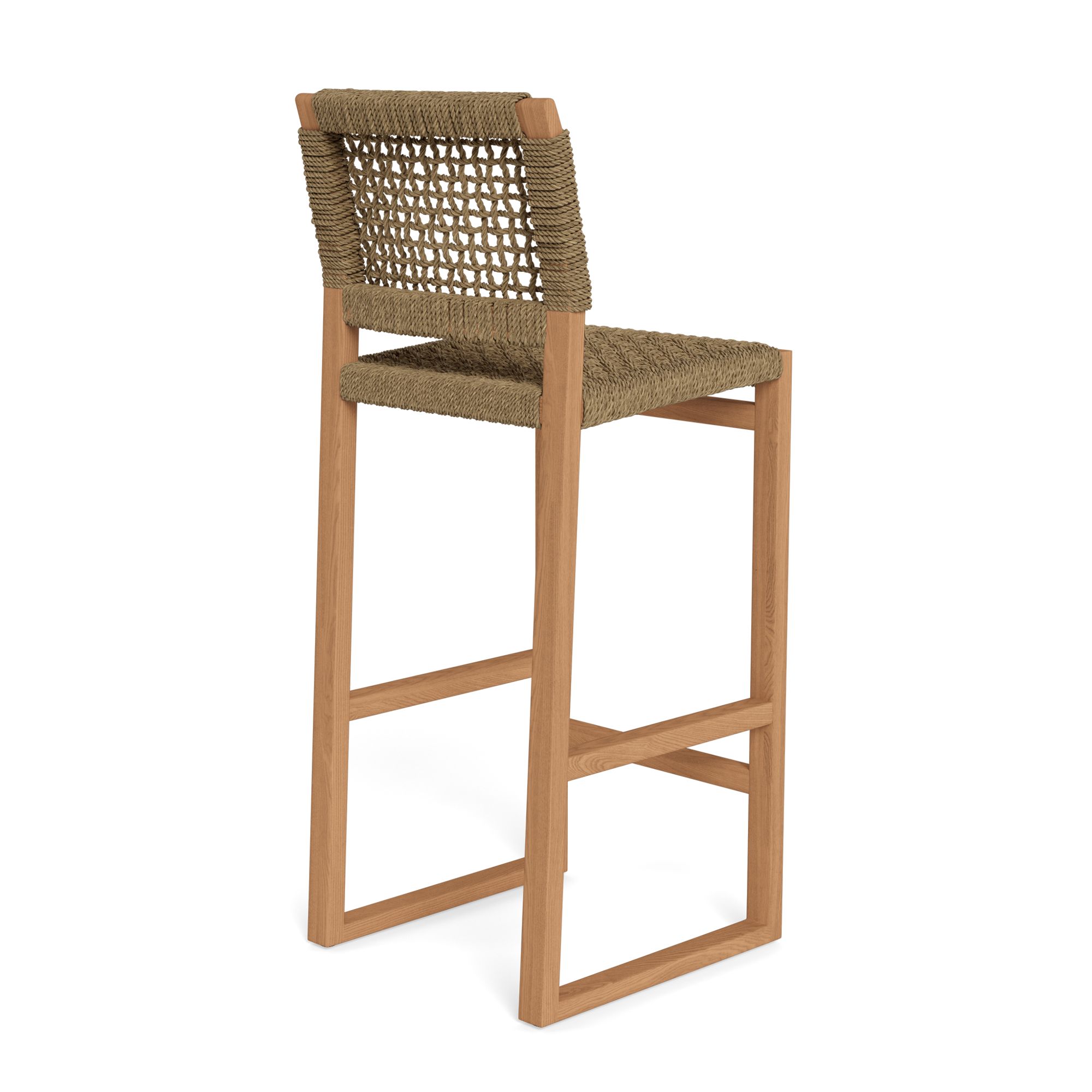 Harbour Noosa Bar Stool - Teak Natural, Twisted Resin Rope