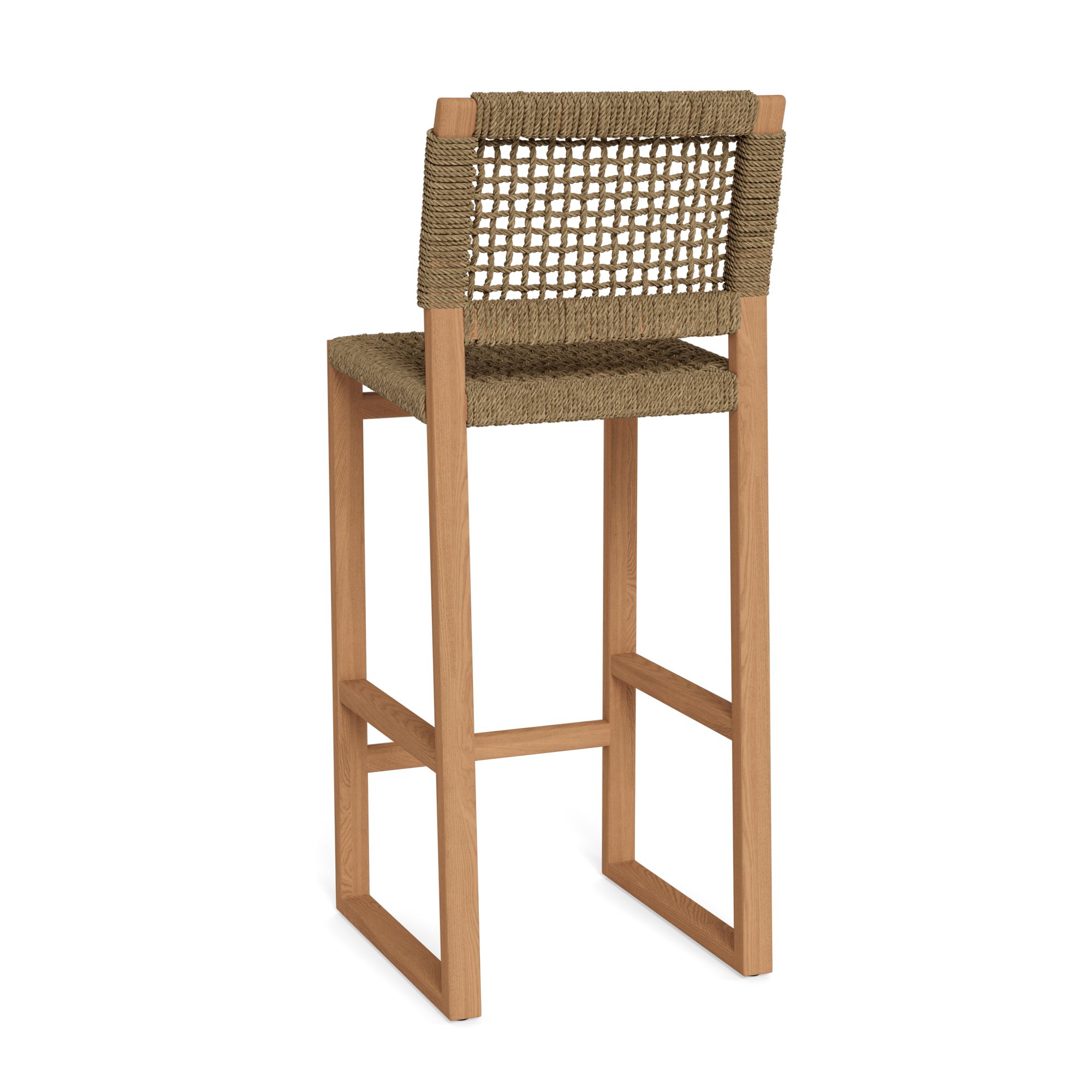 Harbour Noosa Bar Stool - Teak Natural, Twisted Resin Rope