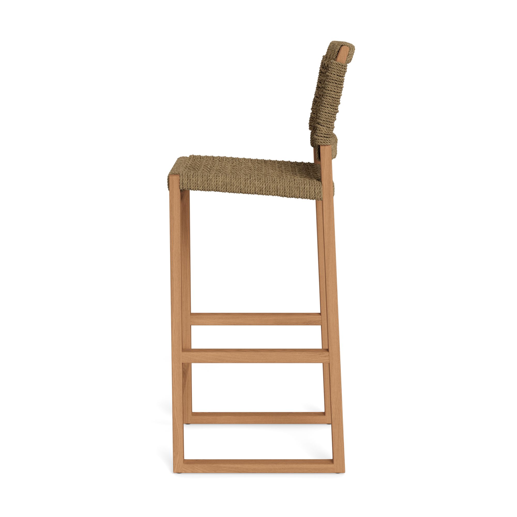 Harbour Noosa Bar Stool - Teak Natural, Twisted Resin Rope