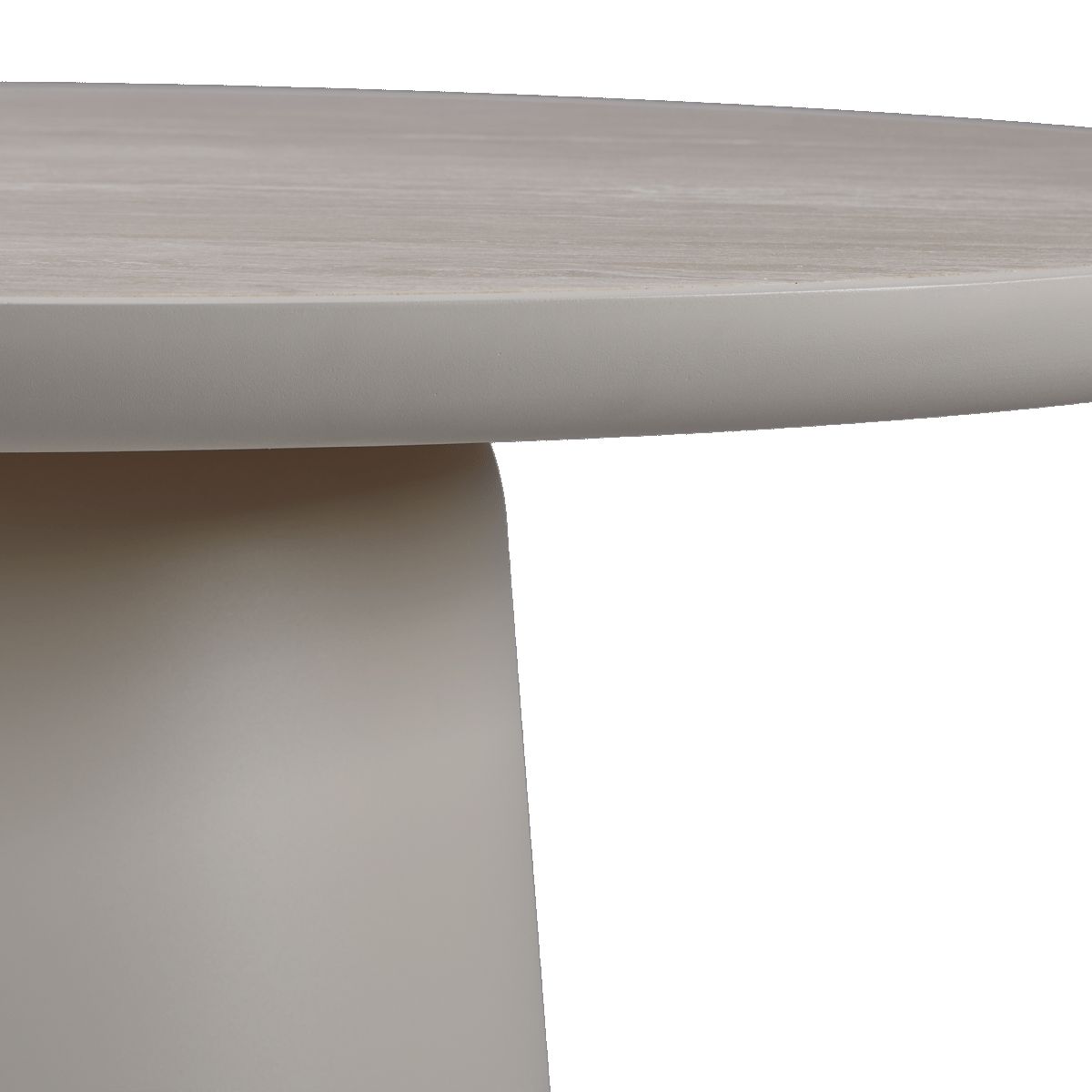 Harbour Nova Aluminum Round Dining Table 48" - Aluminum Asteroid, Travertine Dark Gray