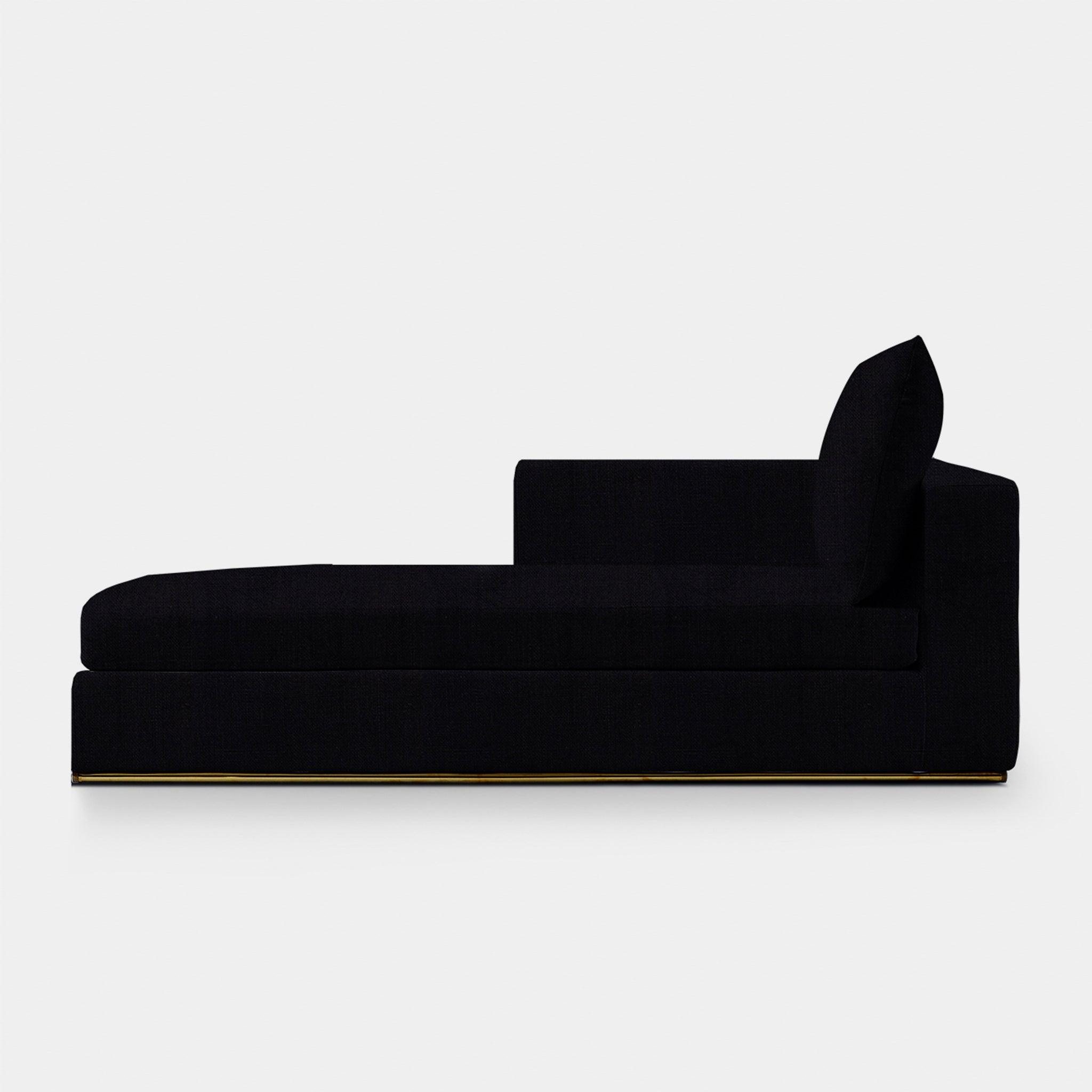 Harbour Ocean Chaise Left - Harbour Belgian Linen Black