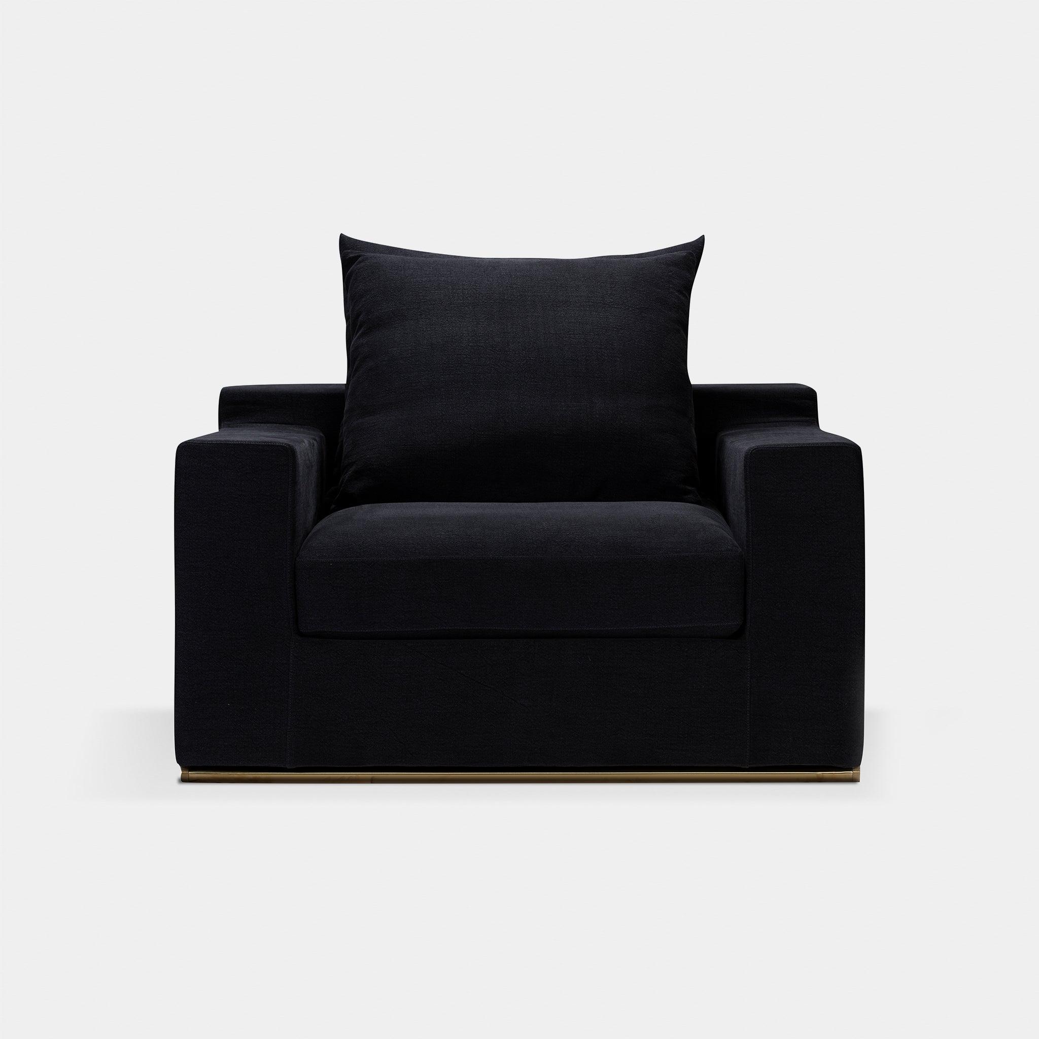 Harbour Ocean Lounge Chair - Velvet Dark Gray