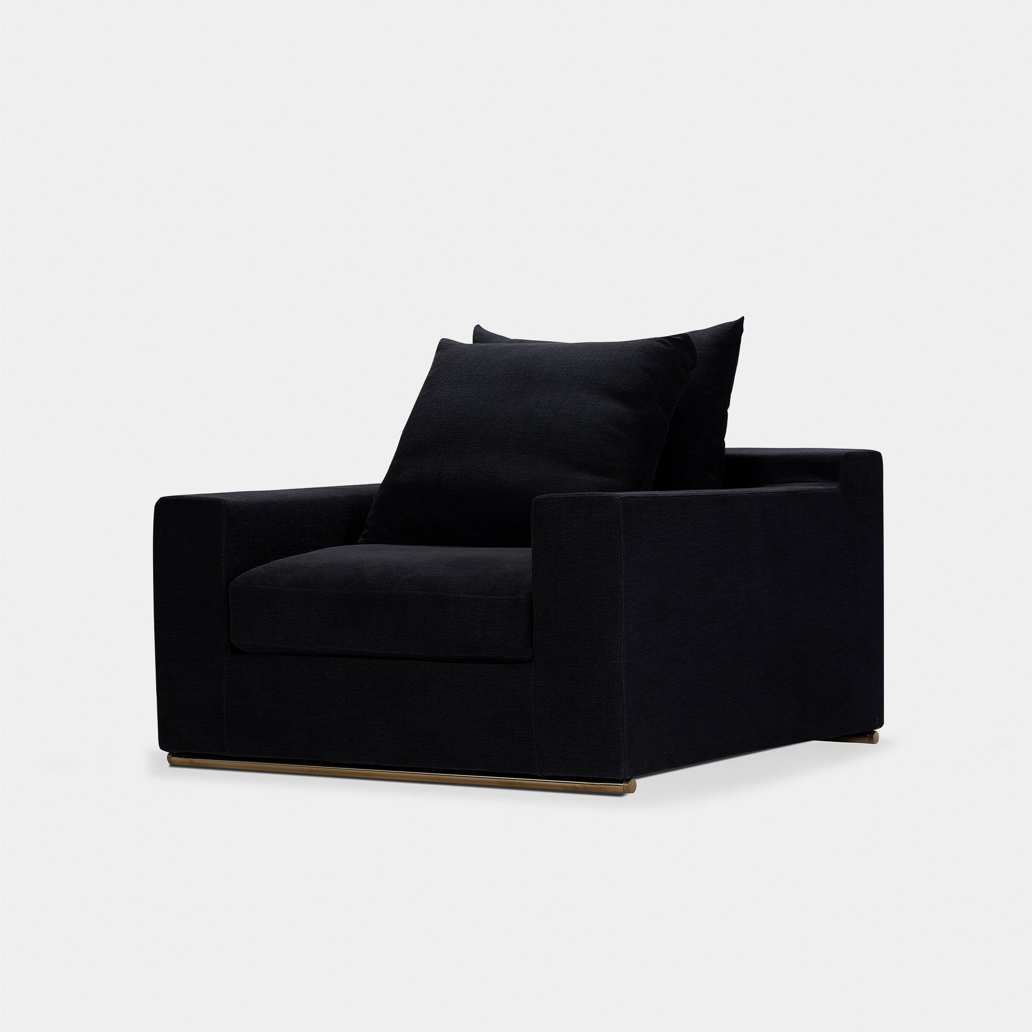 Harbour Ocean Lounge Chair - Velvet Dark Gray