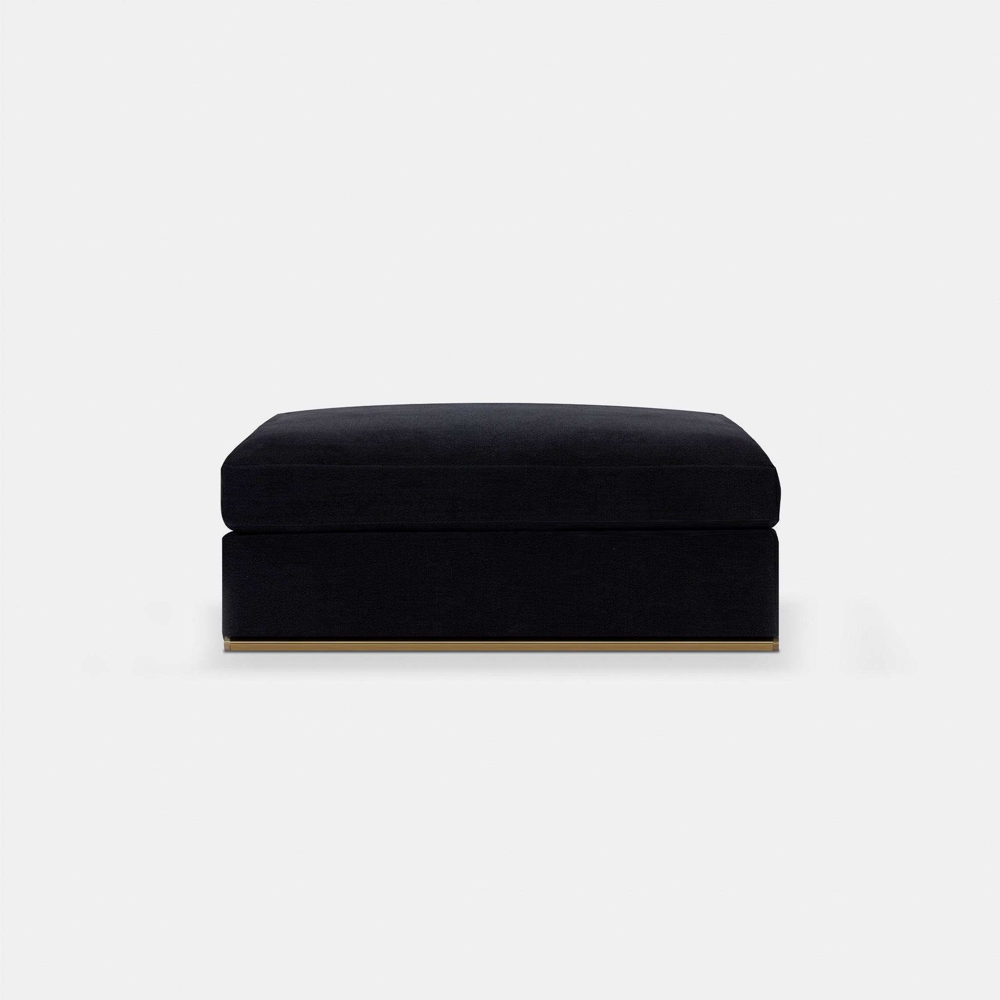 Harbour Ocean Ottoman - Harbour Belgian Linen Black