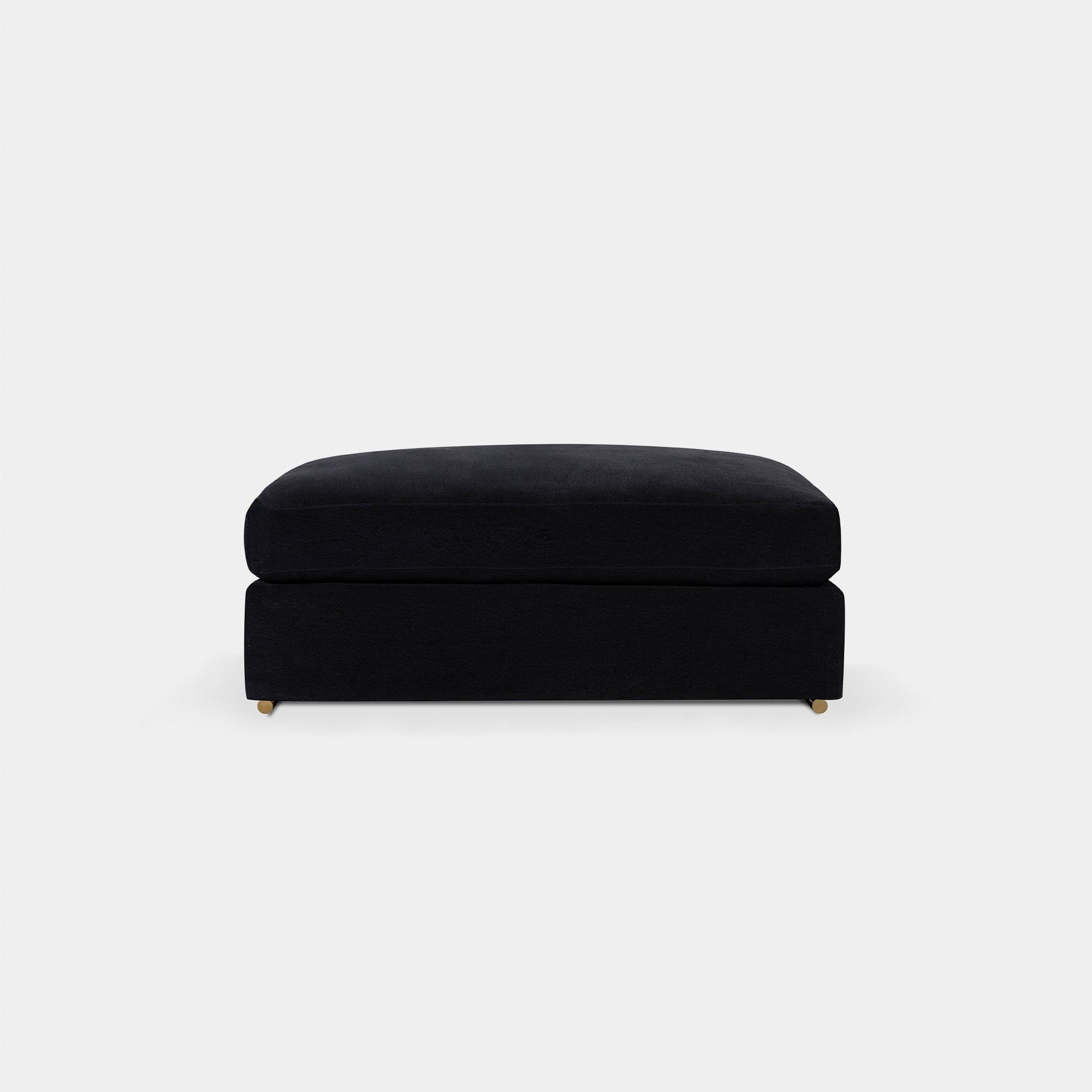 Harbour Ocean Ottoman - Harbour Belgian Linen Black